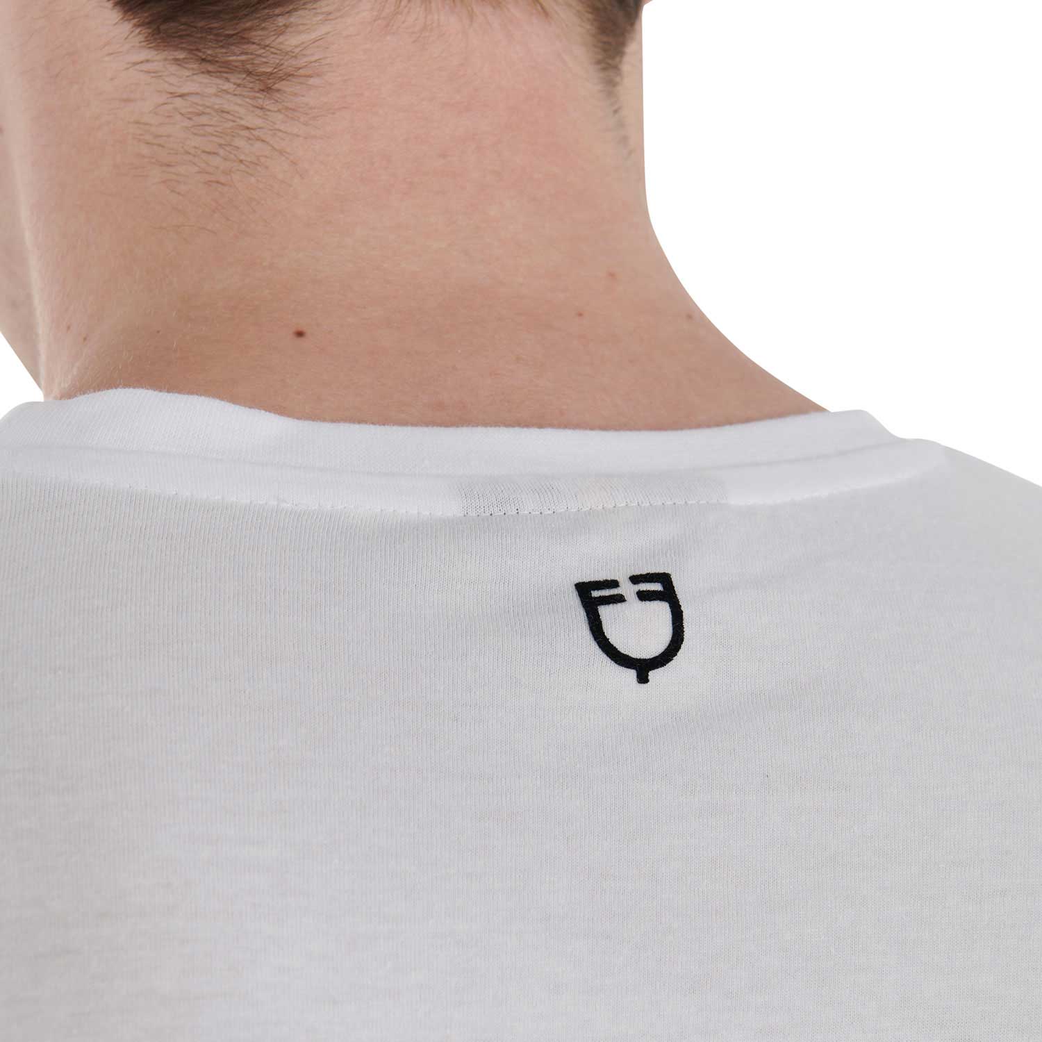 T-shirt uomo slim fit in cotone a mezza manica Equestro