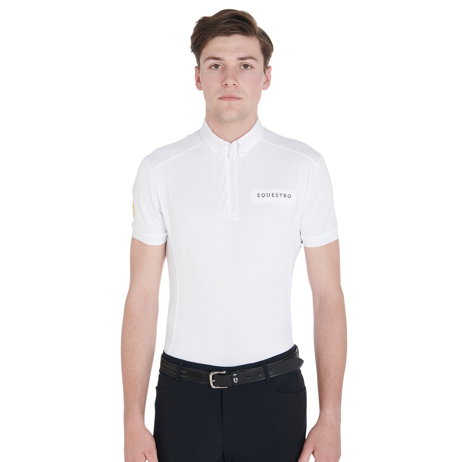 Polo Uomo Slim Fit da concorso Equestro in tessuto traforato (Mesh)
