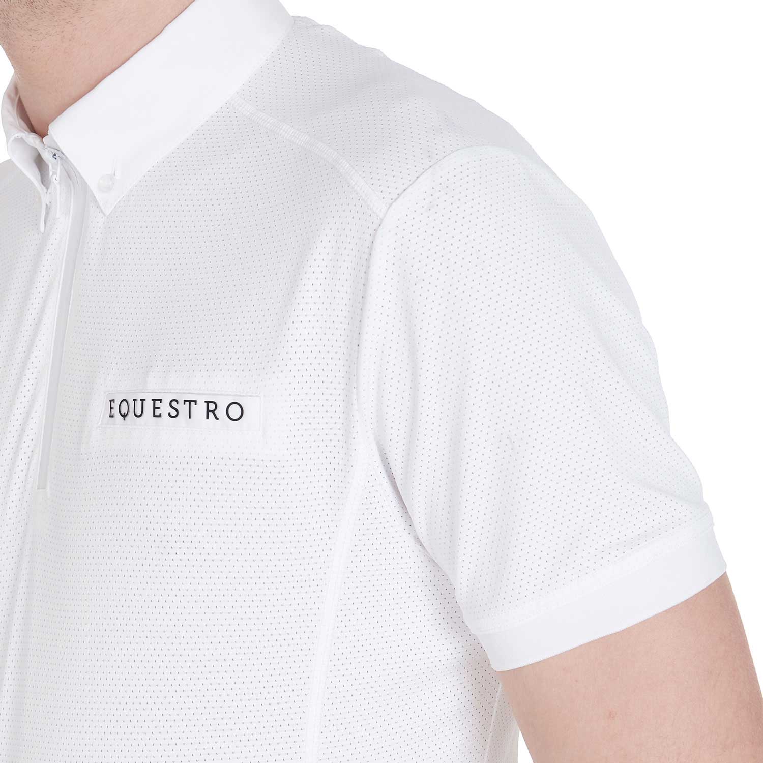 Polo Uomo Slim Fit da concorso Equestro in tessuto traforato (Mesh)