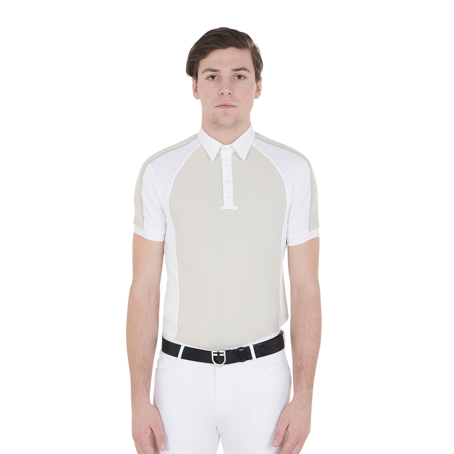 Polo Uomo Slim Fit da concorso Equestro in tessuto tecnico