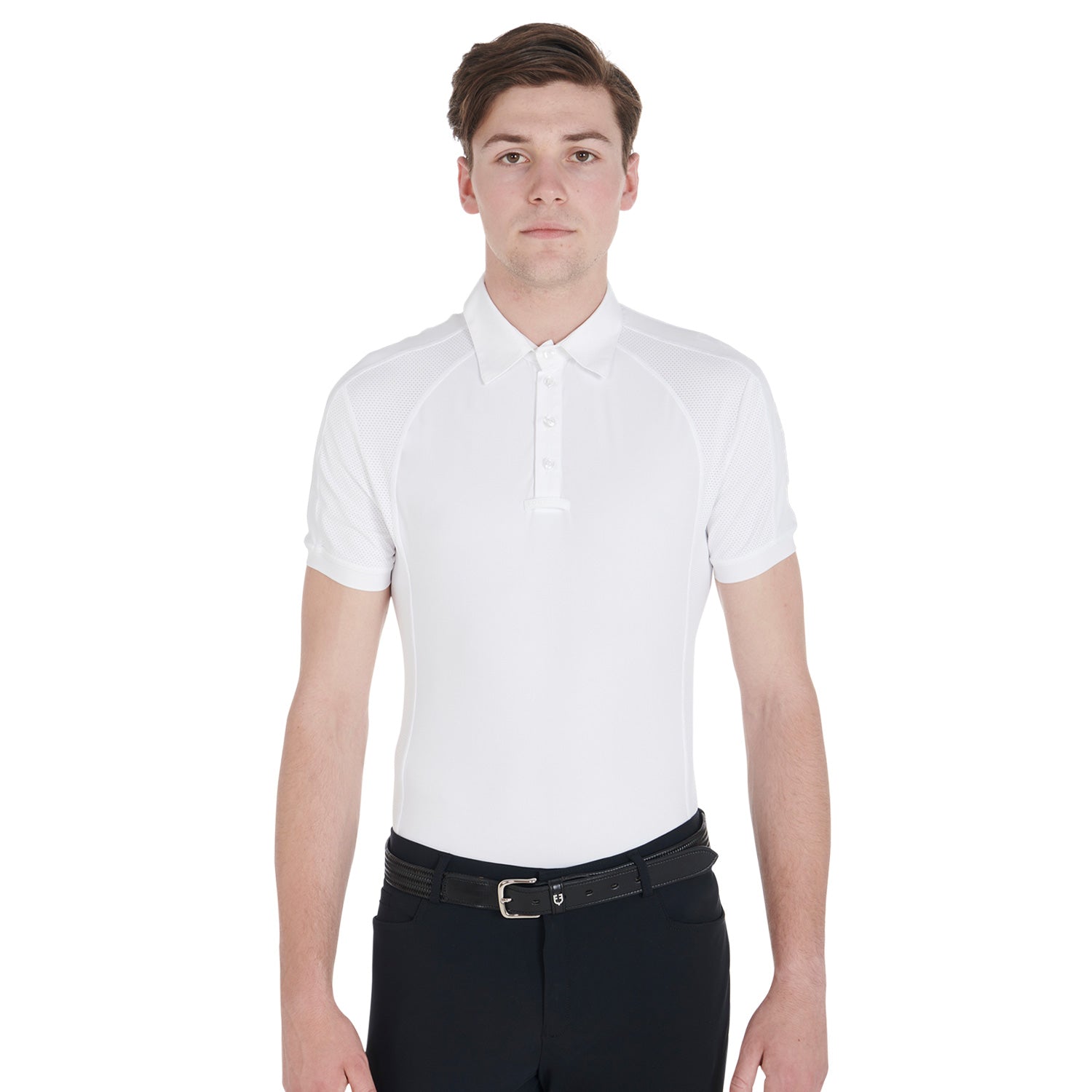 Polo Uomo Slim Fit da concorso Equestro in tessuto tecnico