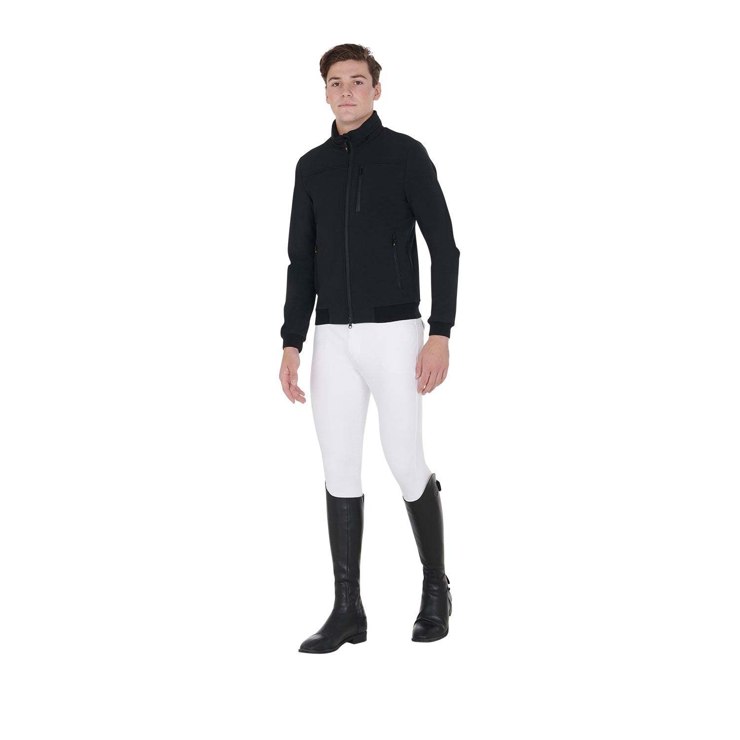 Giacca uomo in tessuto tecnico con cappuccio estraibile Equestro