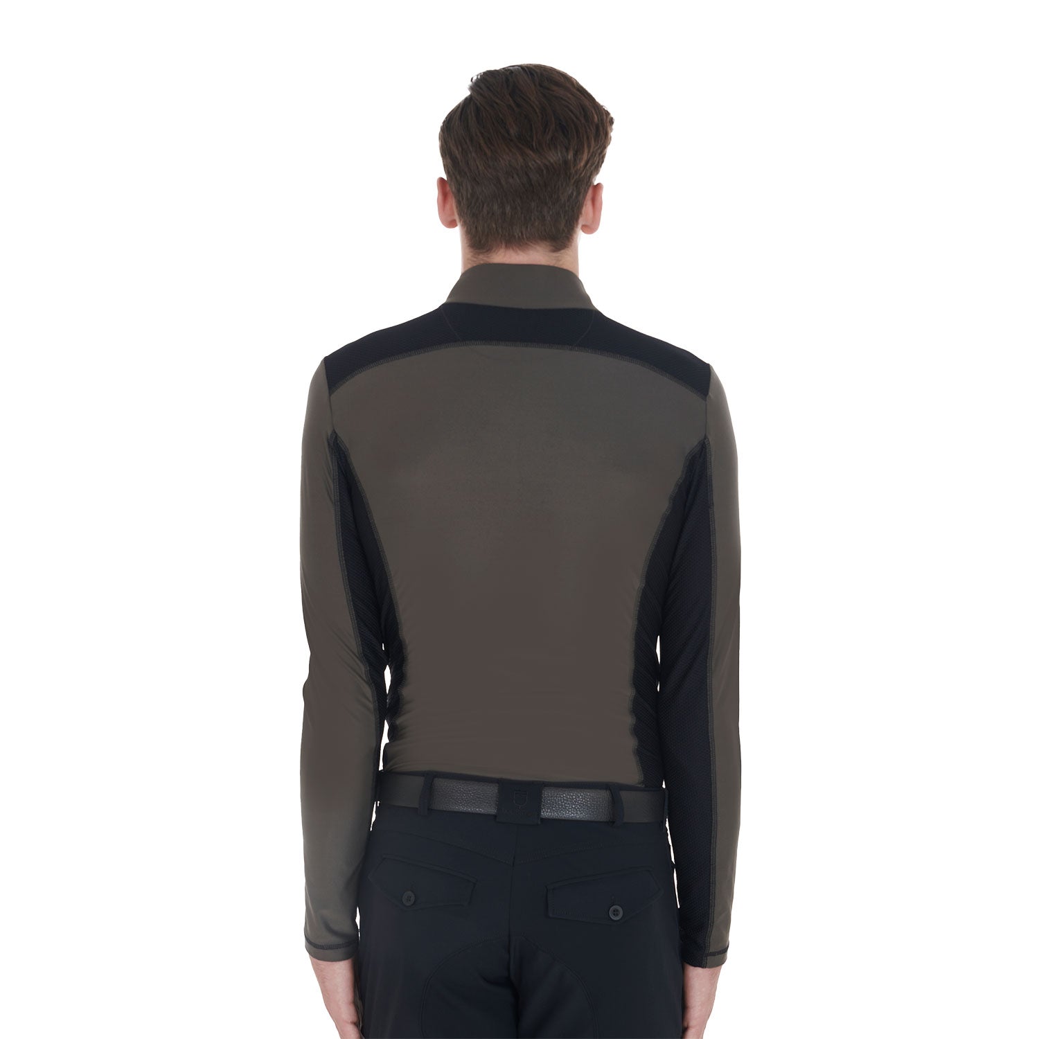 Polo uomo slim fit Equestro da allenamento a Maniche Lunghe