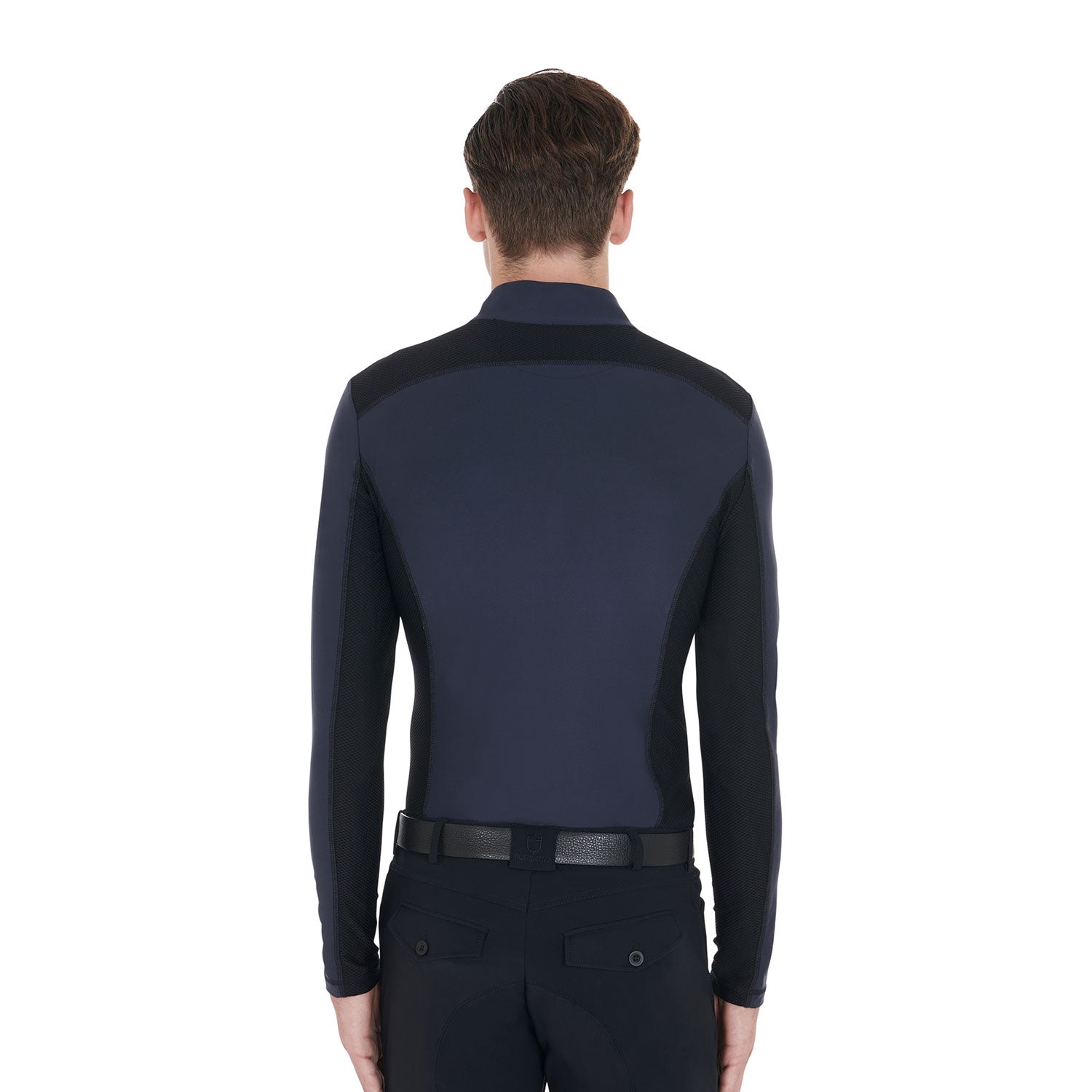 Polo uomo slim fit Equestro da allenamento a Maniche Lunghe