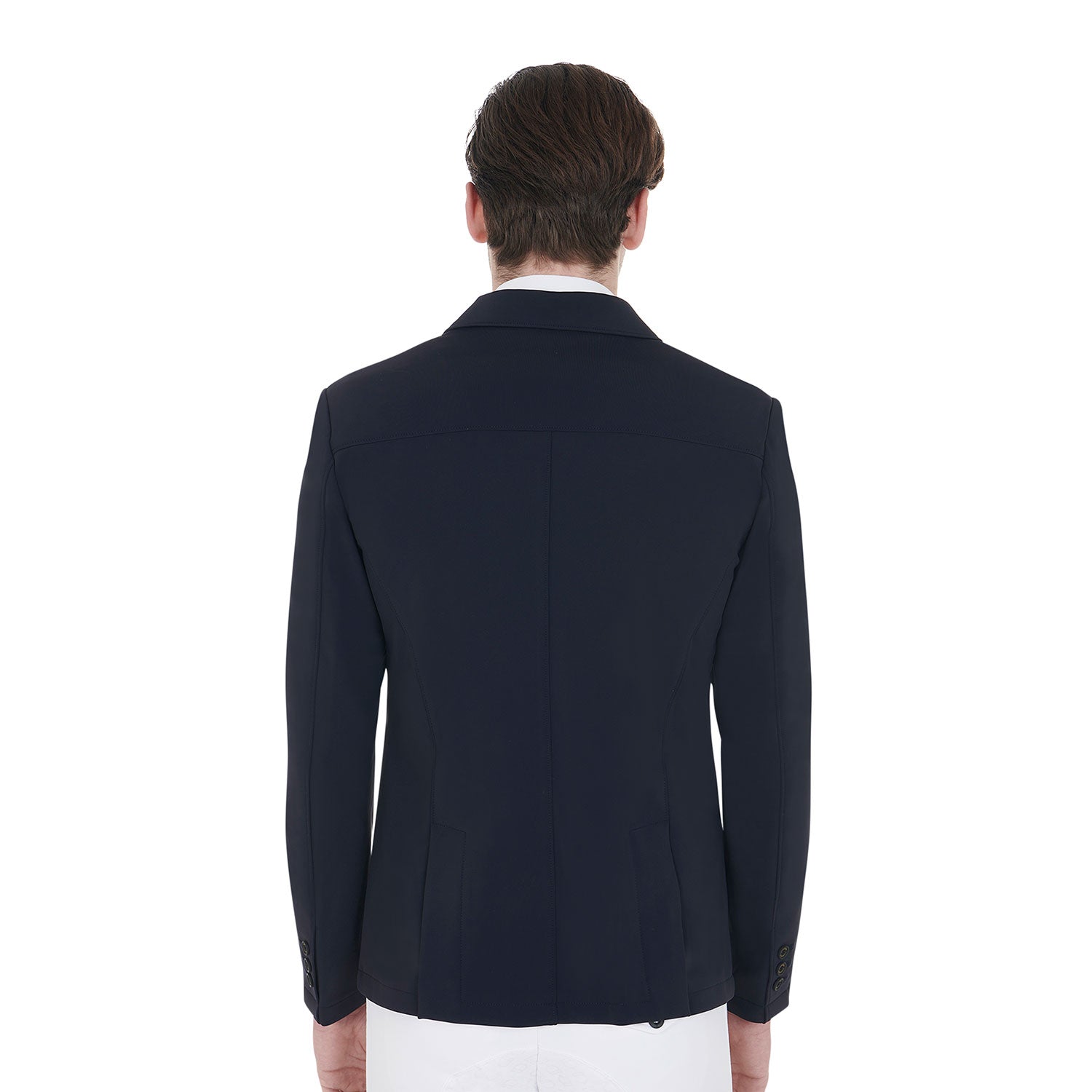 Giacca da concorso uomo Equestro Exclusive con logo a contrasto