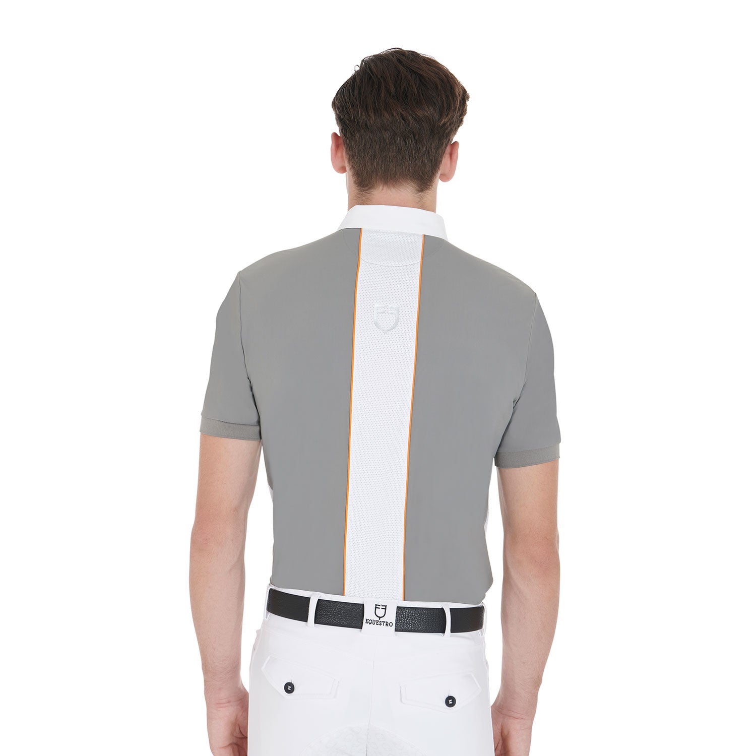 Polo Uomo Slim Fit da concorso Equestro in tessuto tecnico