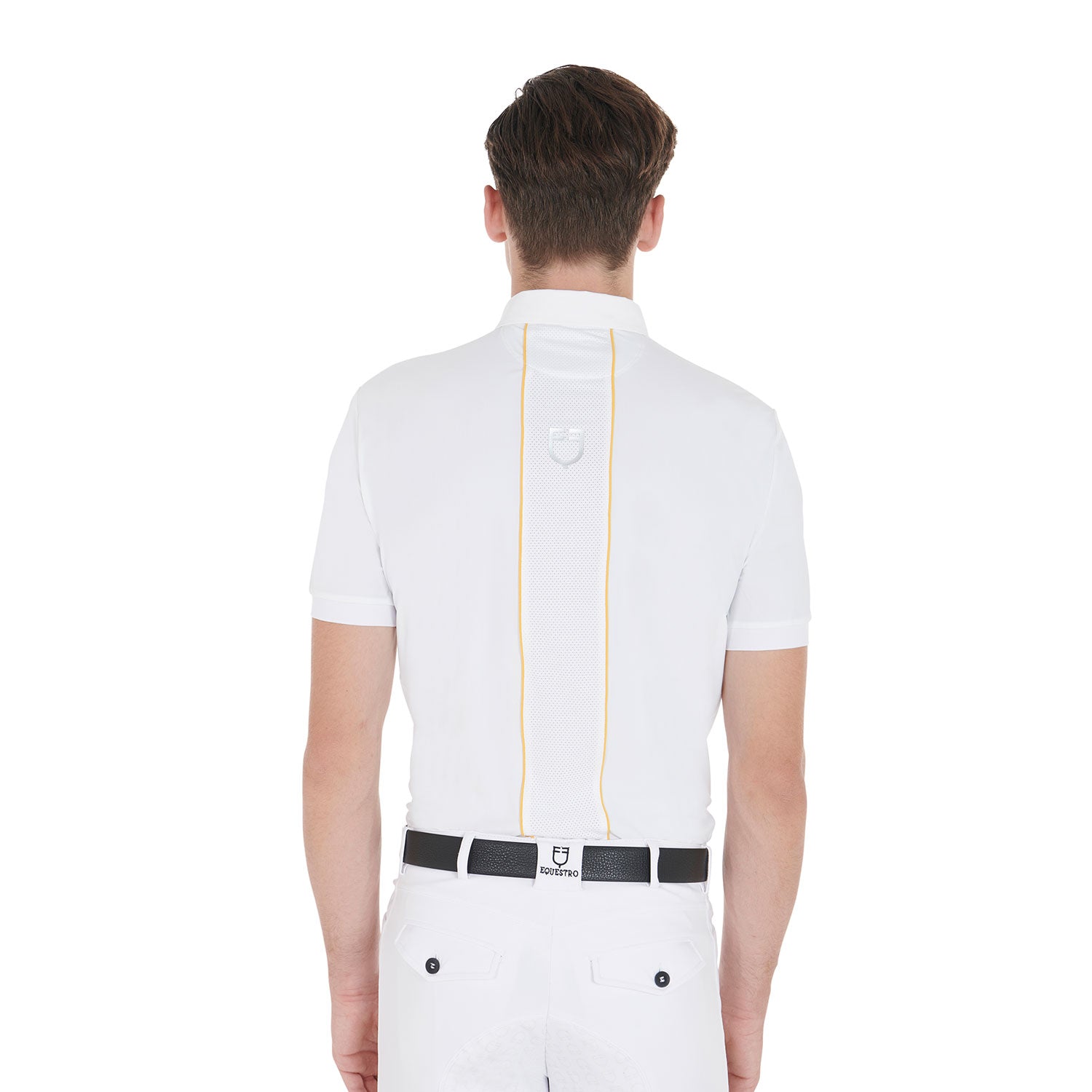 Polo Uomo Slim Fit da concorso Equestro in tessuto tecnico