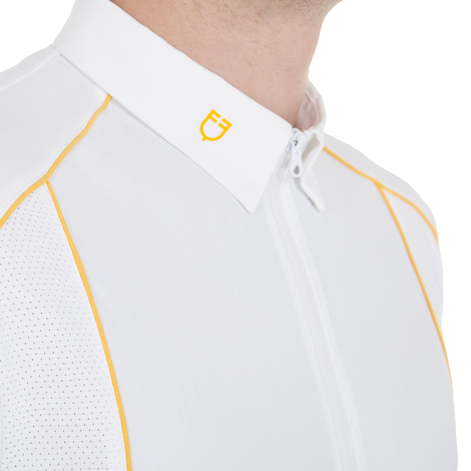 Polo Uomo Slim Fit da concorso Equestro in tessuto tecnico