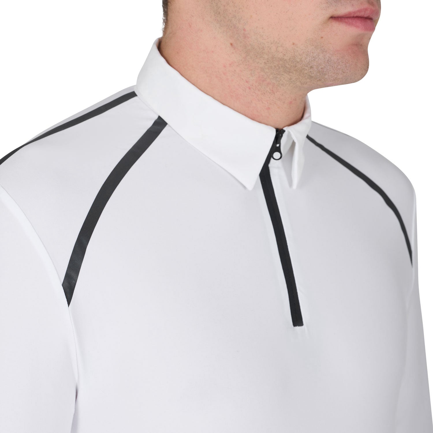 Polo uomo slim fit da concorso manica lunga Equestro