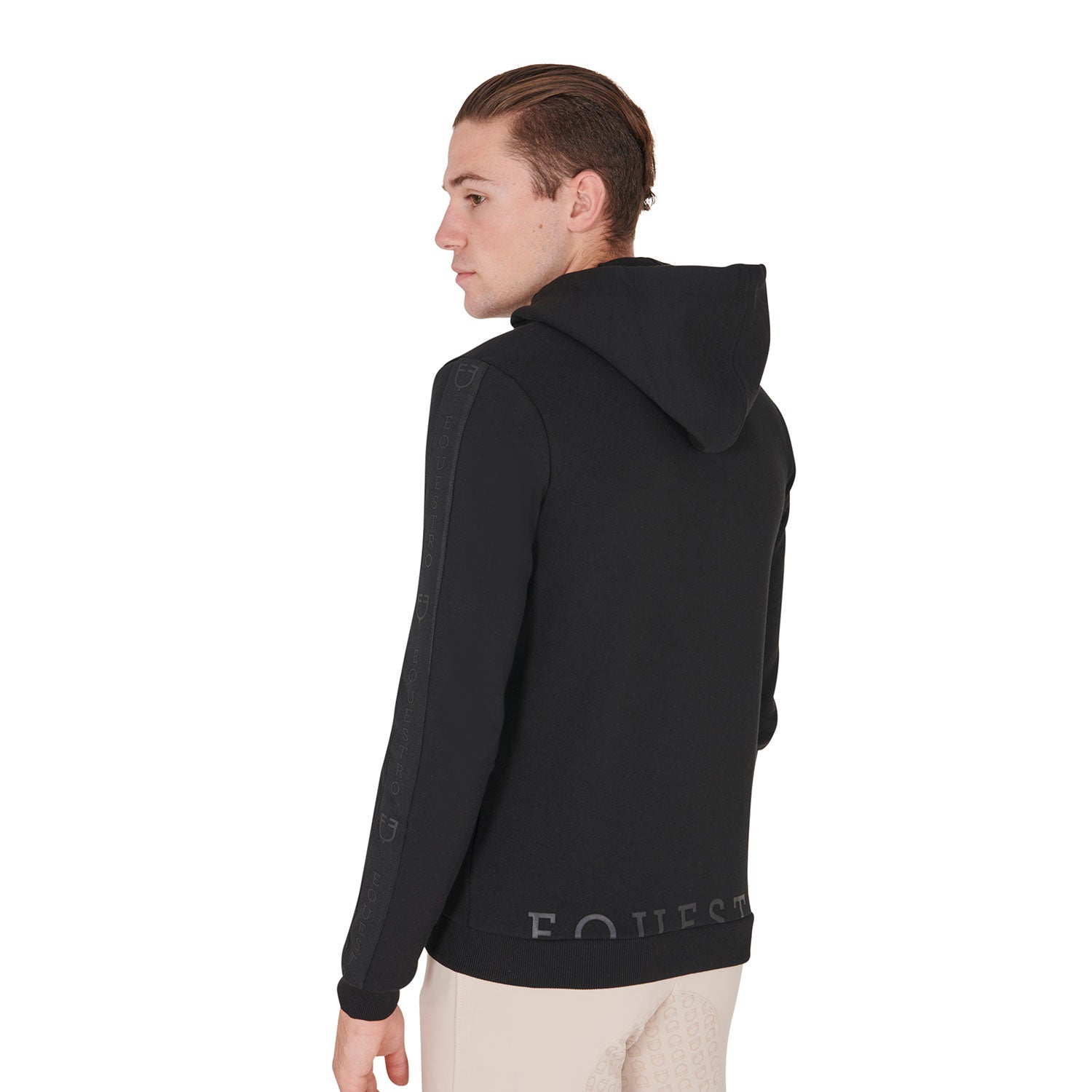 Felpa uomo Equestro con cappuccio in morbido cotone felpato
