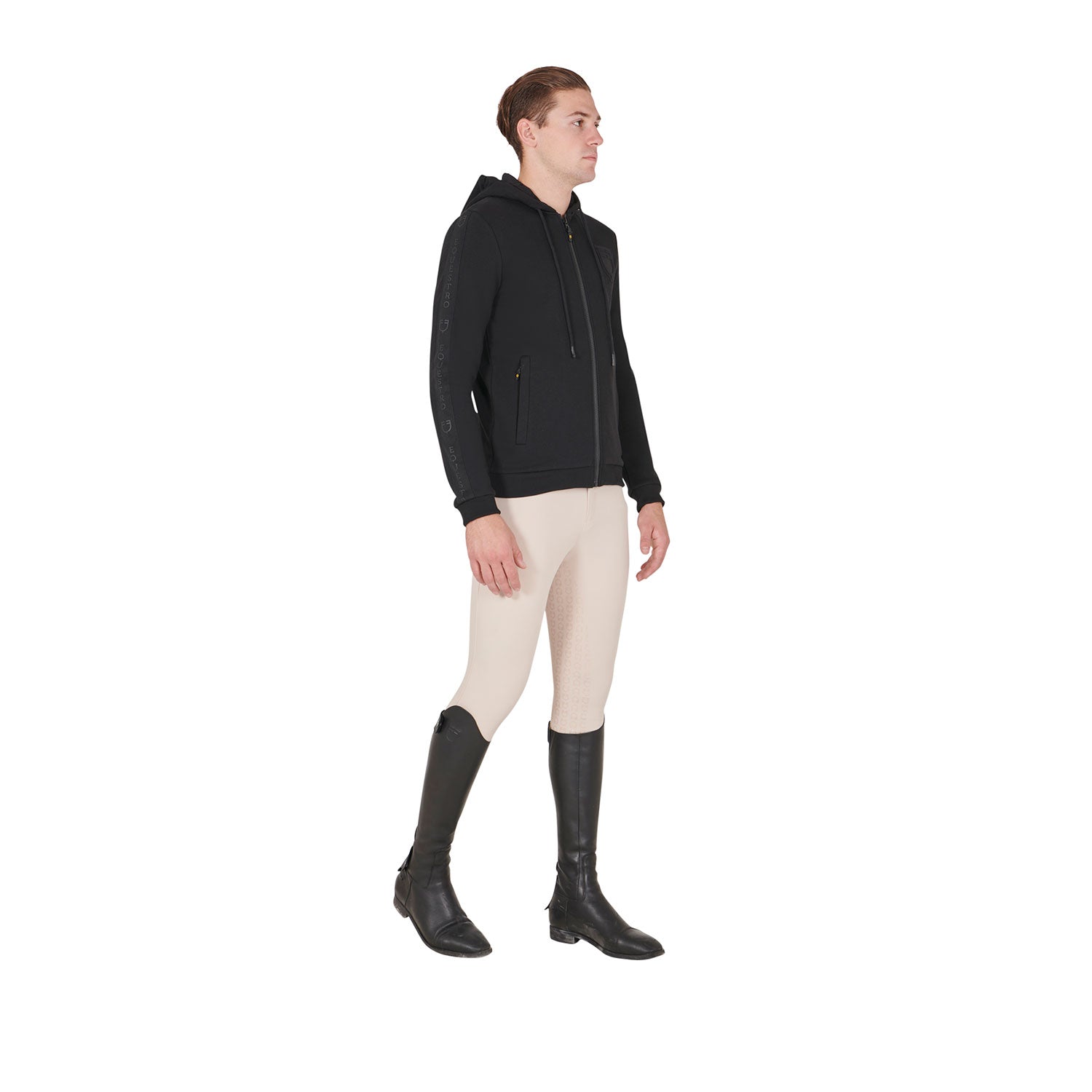 Felpa uomo Equestro con cappuccio in morbido cotone felpato
