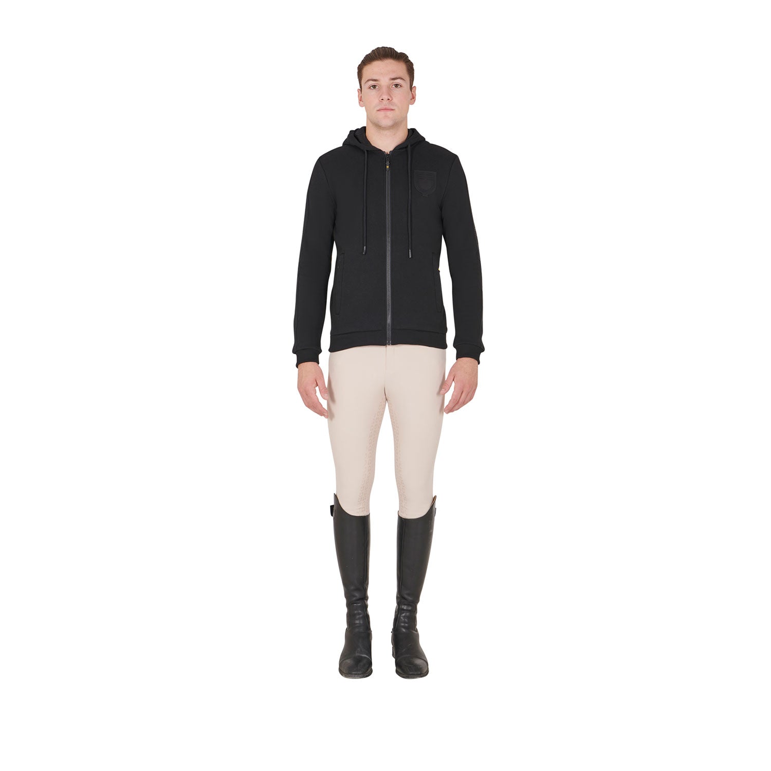 Felpa uomo Equestro con cappuccio in morbido cotone felpato