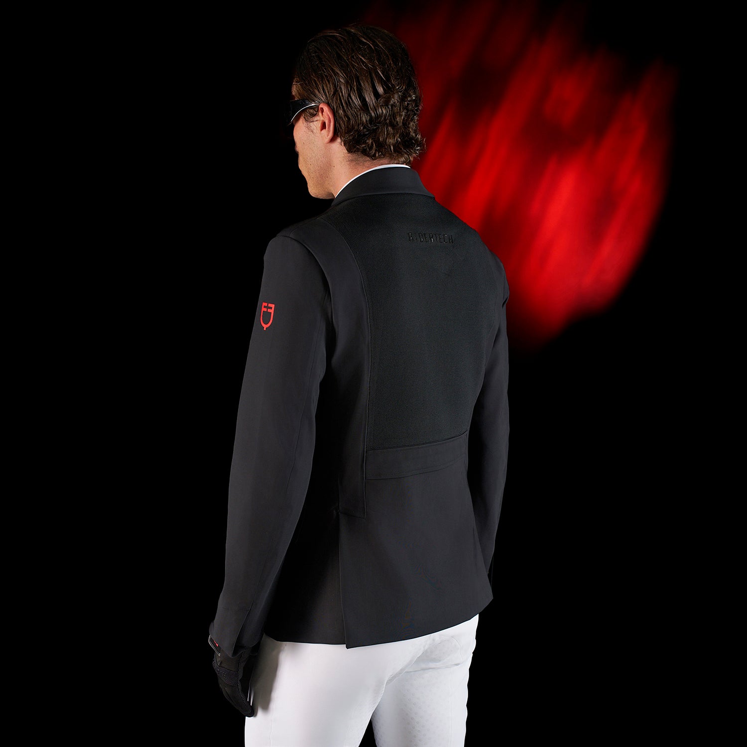 Giacca concorso uomo Equestro Ridertechnology cuciture termosaldate