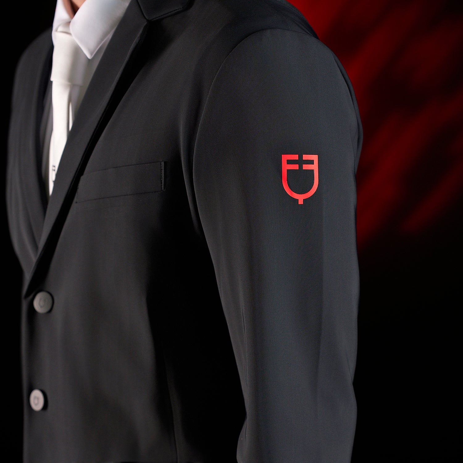 Giacca concorso uomo Equestro Ridertechnology cuciture termosaldate
