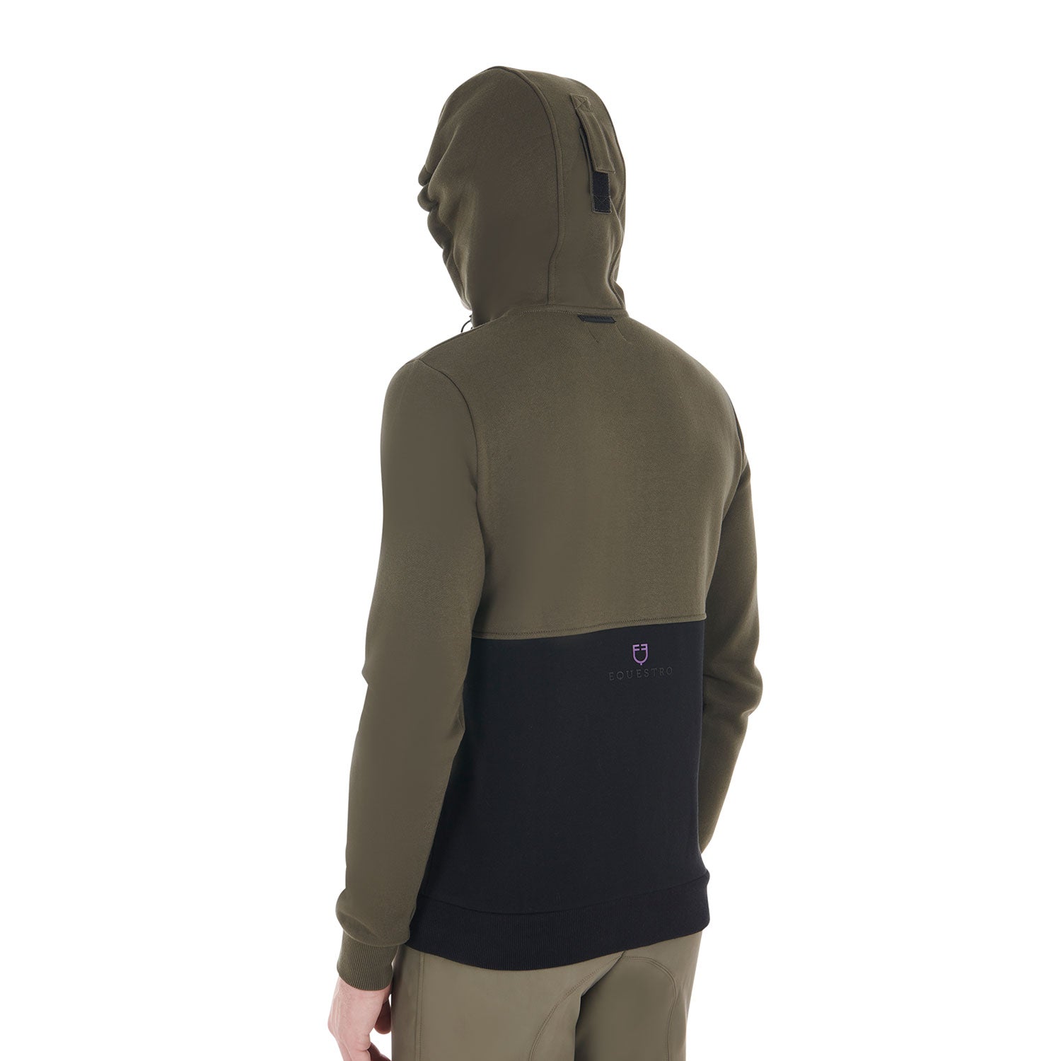 Felpa uomo Equestro con cappuccio e pile interno