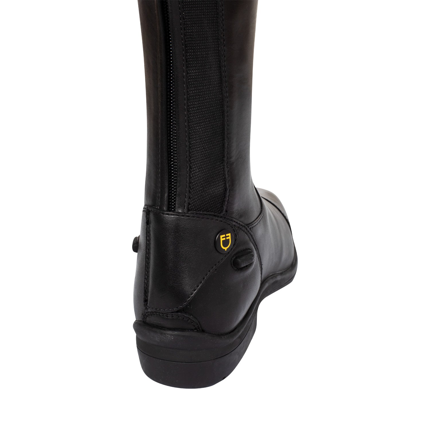 Stivali unisex Equestro Ace in morbido cuoio con inserto multilogo