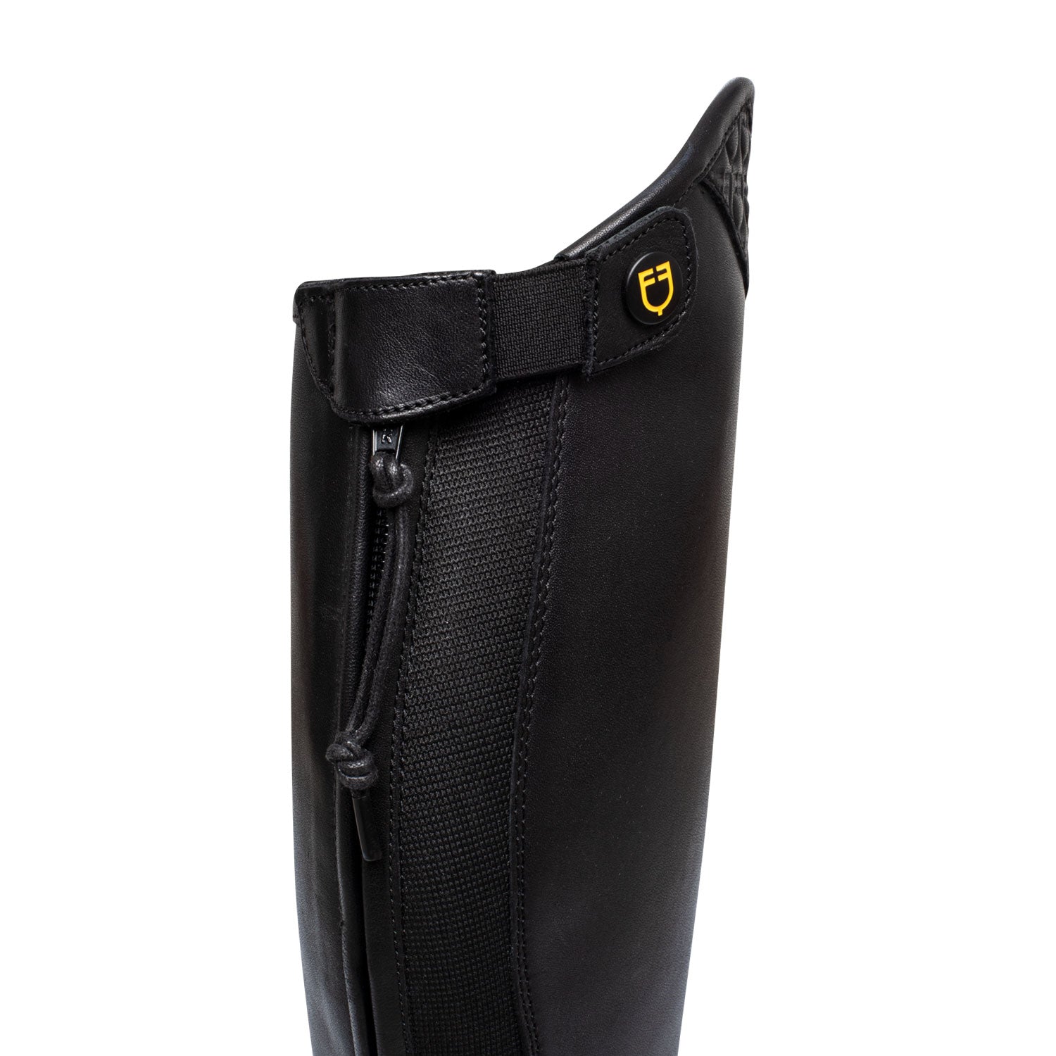 Stivali unisex Equestro Ace in morbido cuoio con inserto multilogo