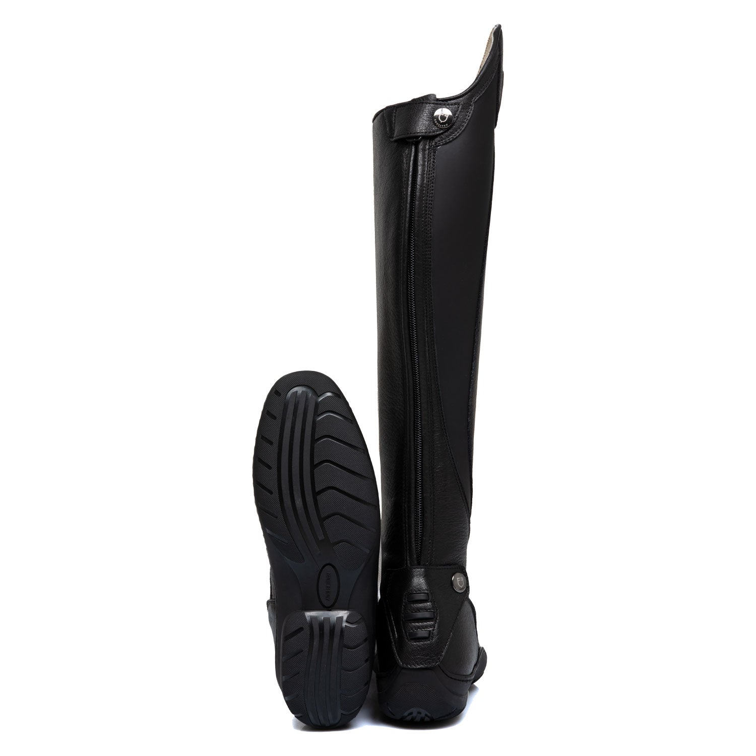 Stivali unisex Equestro Saturn con suola sportiva e imbottitura frontale