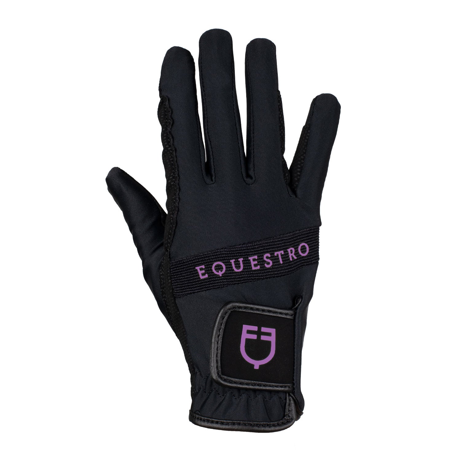 Guanti Equestro in tessuto tecnico con logo multicolor