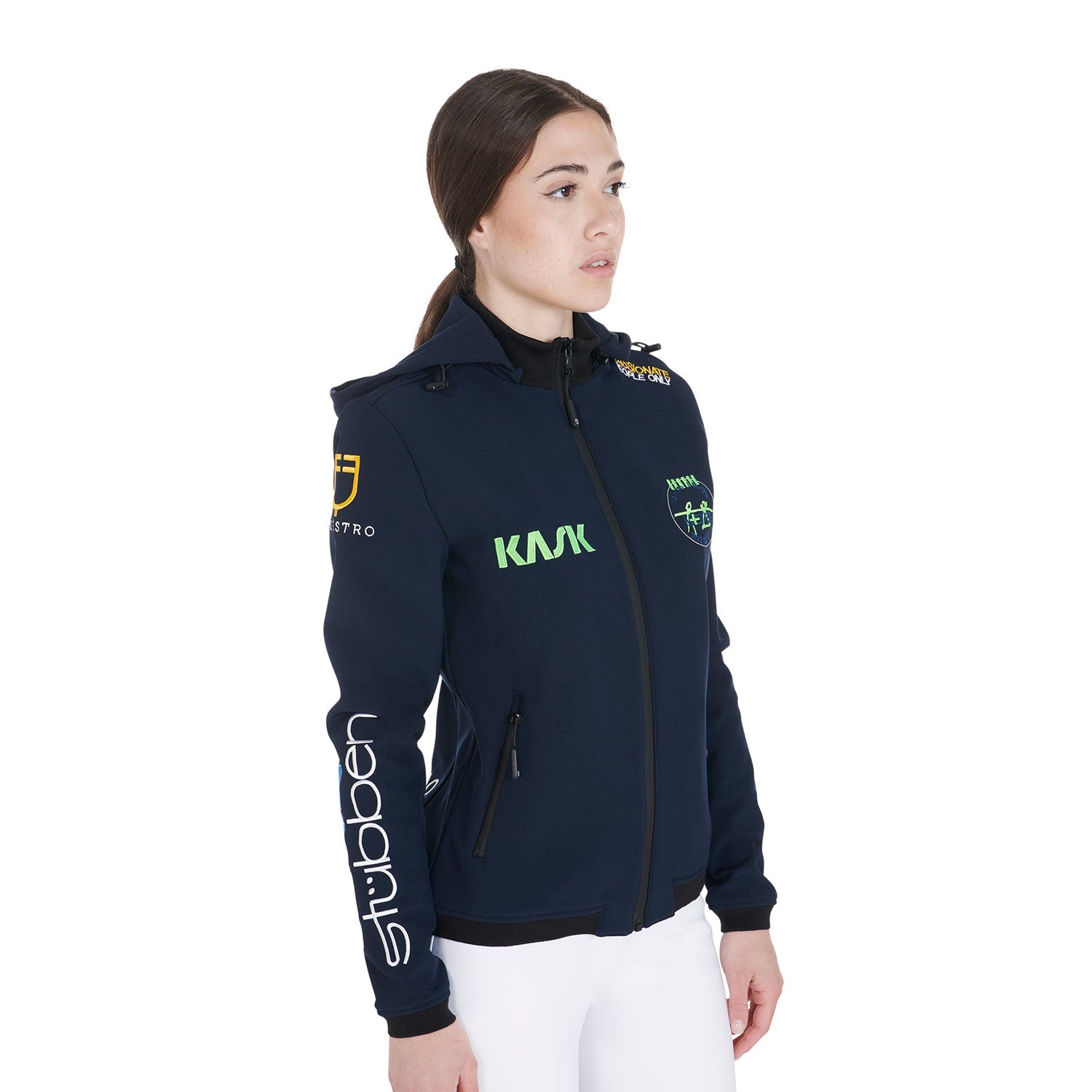 Giacca Softshell da donna Multilogo Equestro Kask Acavallo Stubben per Beneficienza