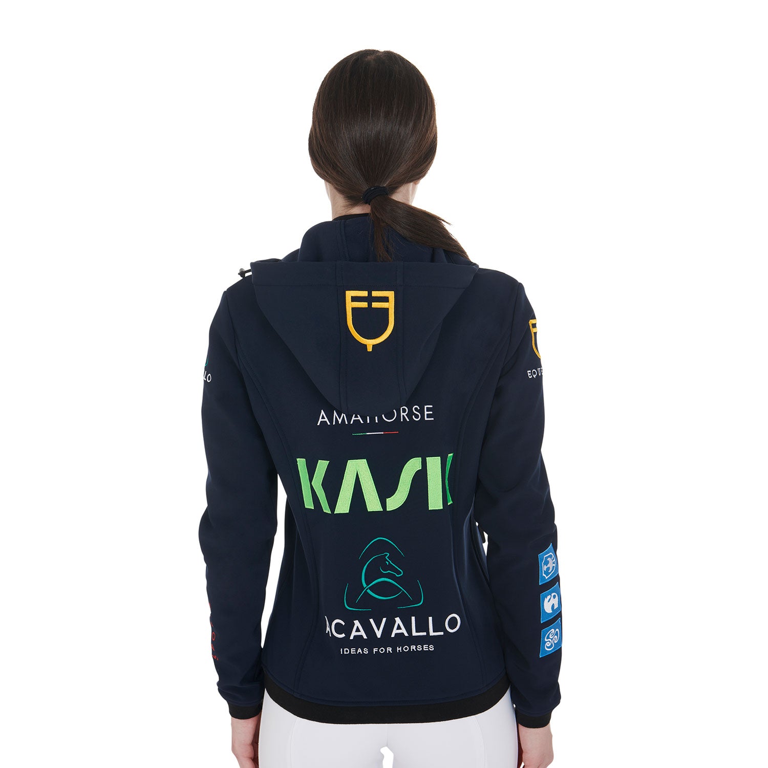 Giacca Softshell da donna Multilogo Equestro Kask Acavallo Stubben per Beneficienza