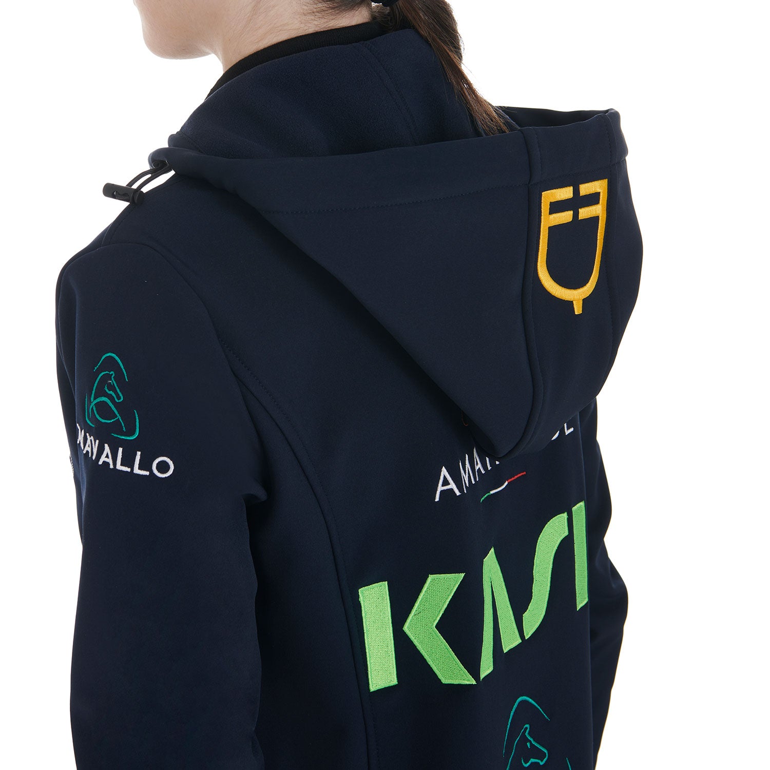 Giacca Softshell da donna Multilogo Equestro Kask Acavallo Stubben per Beneficienza