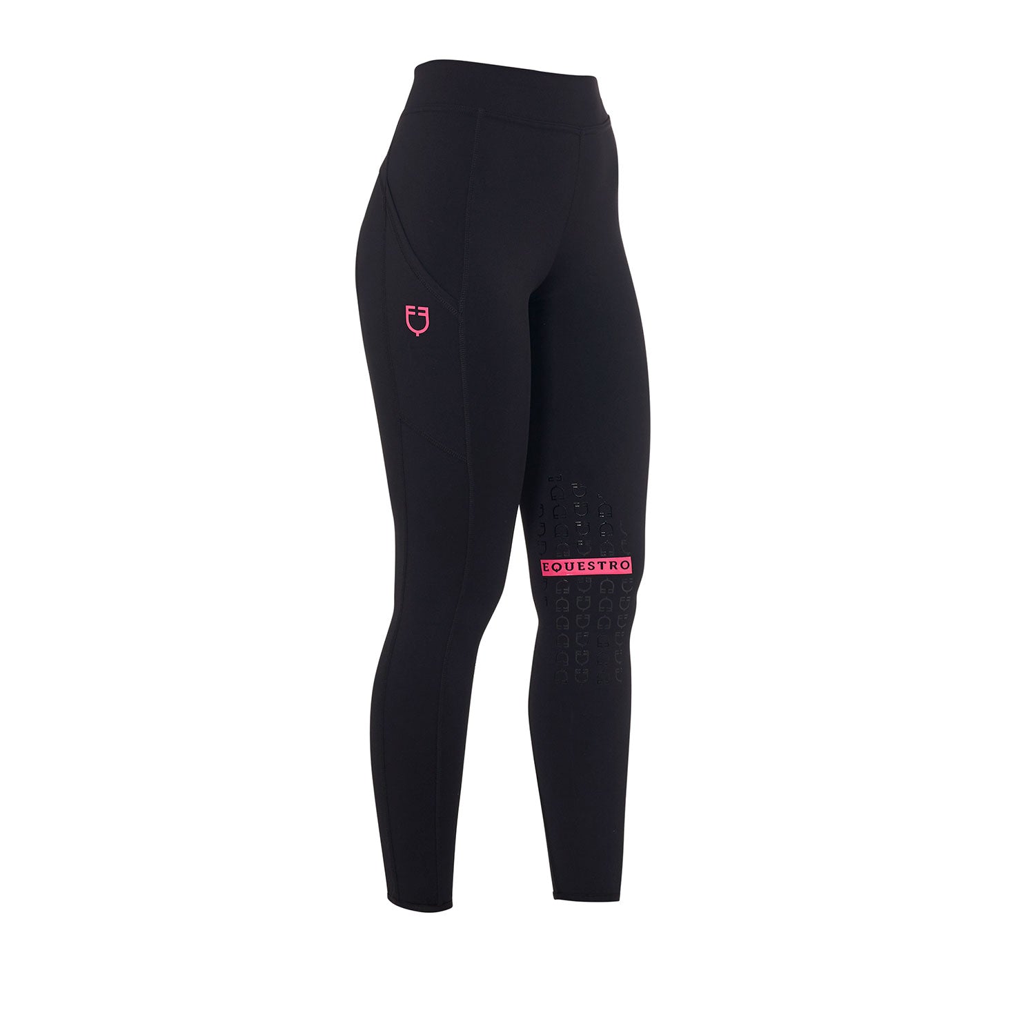Leggings donna Slim Fit in tessuto elasticizzato con grip Equestro Kao Light