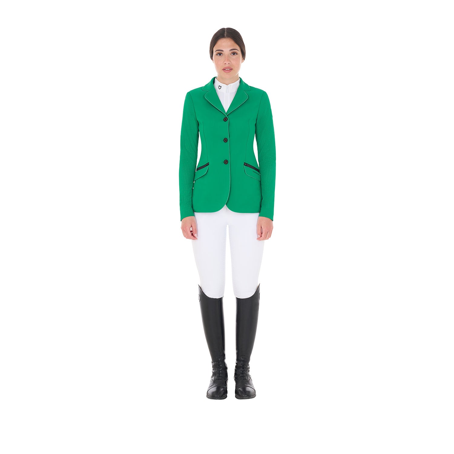 Giacca donna da concorso tre bottoni traforata Equestro