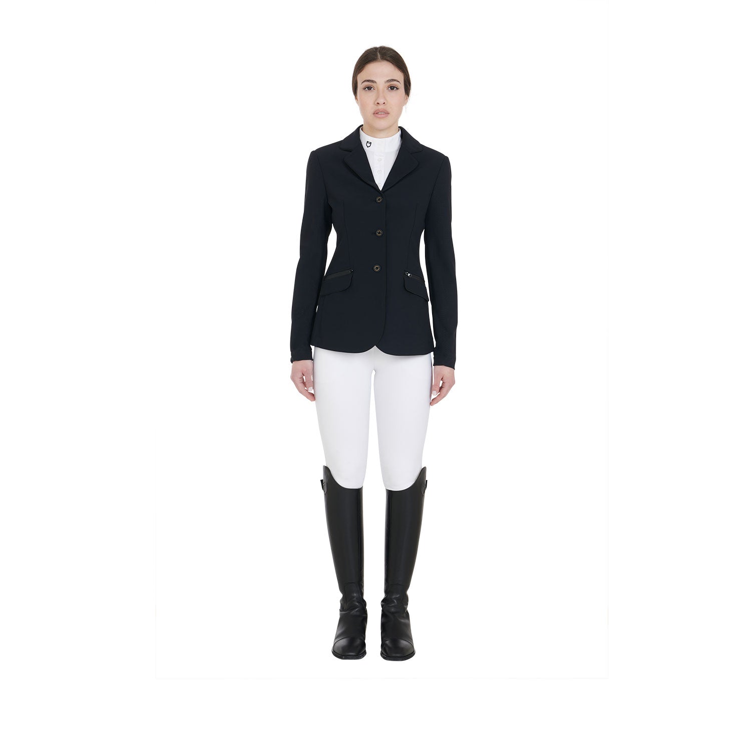 Giacca donna da concorso tre bottoni traforata Equestro