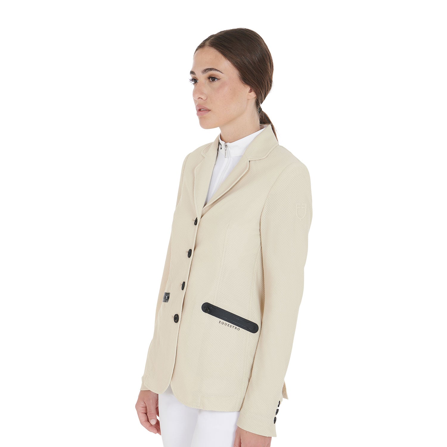 Giacca donna da concorso quattro bottoni traforata Equestro
