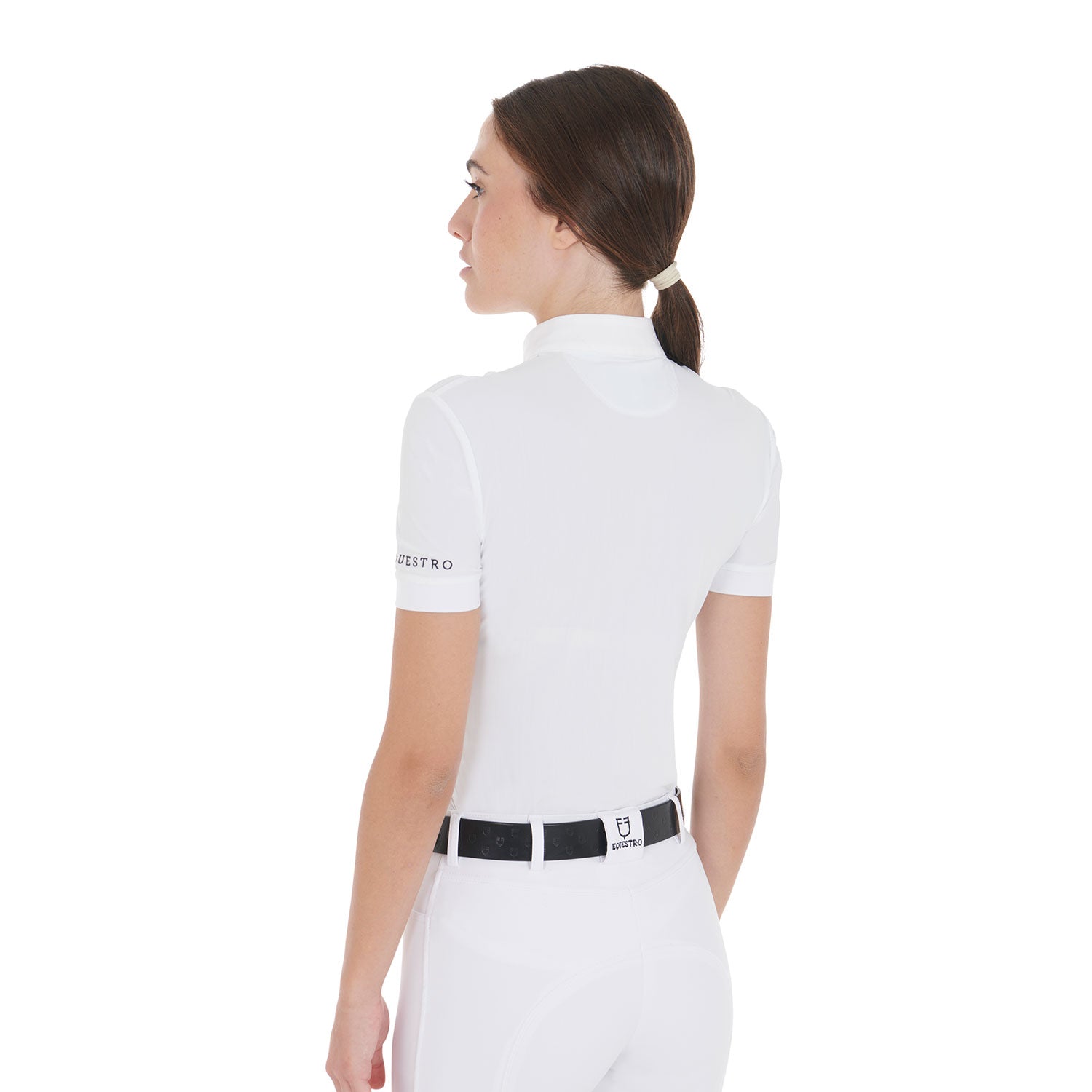 Polo donna slim fit cotone plissettato Equestro