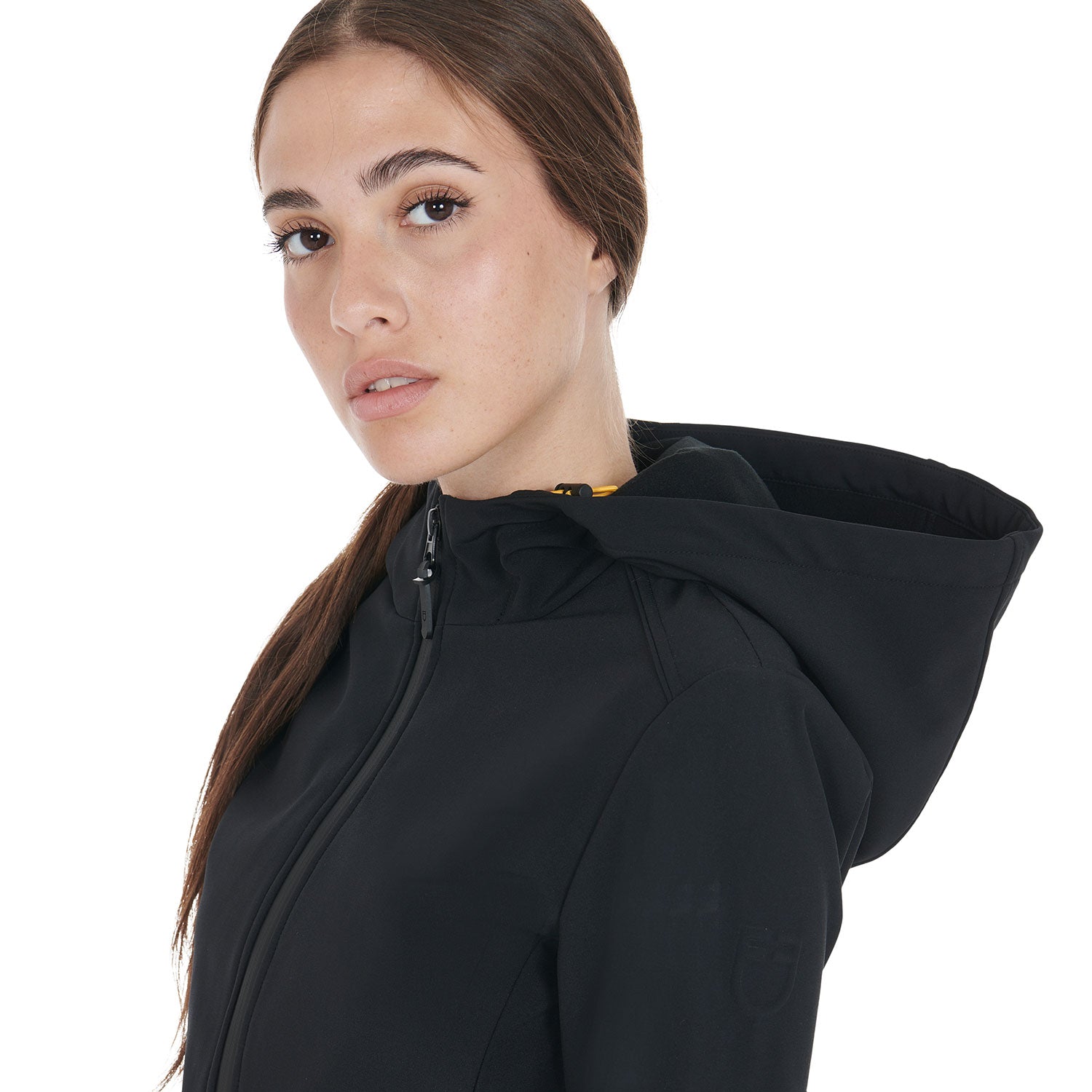 Giacca da donna softshell slim fit Equestro, pratiche tasche e zip a scomparsa