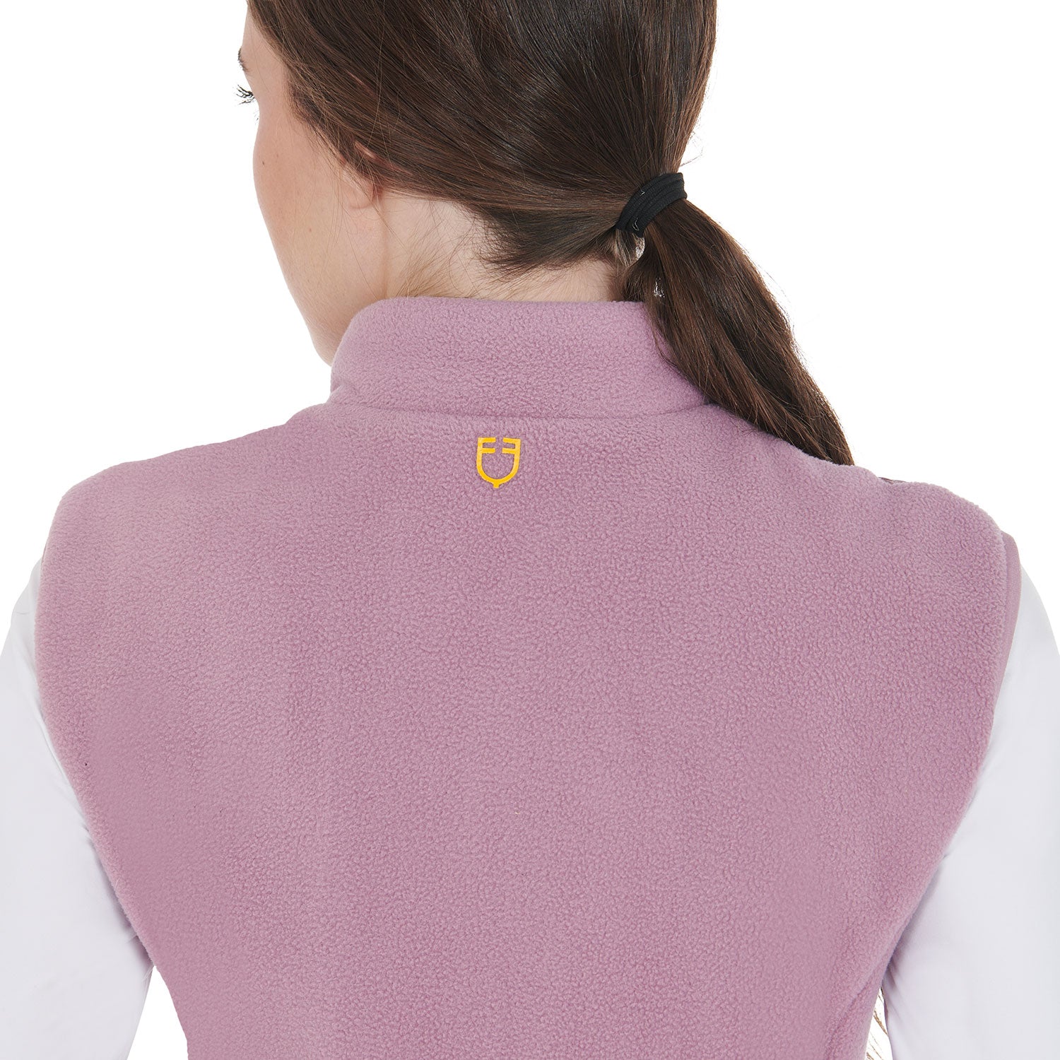 Smanicato donna slim fit in pile e tessuto tecnico Equestro