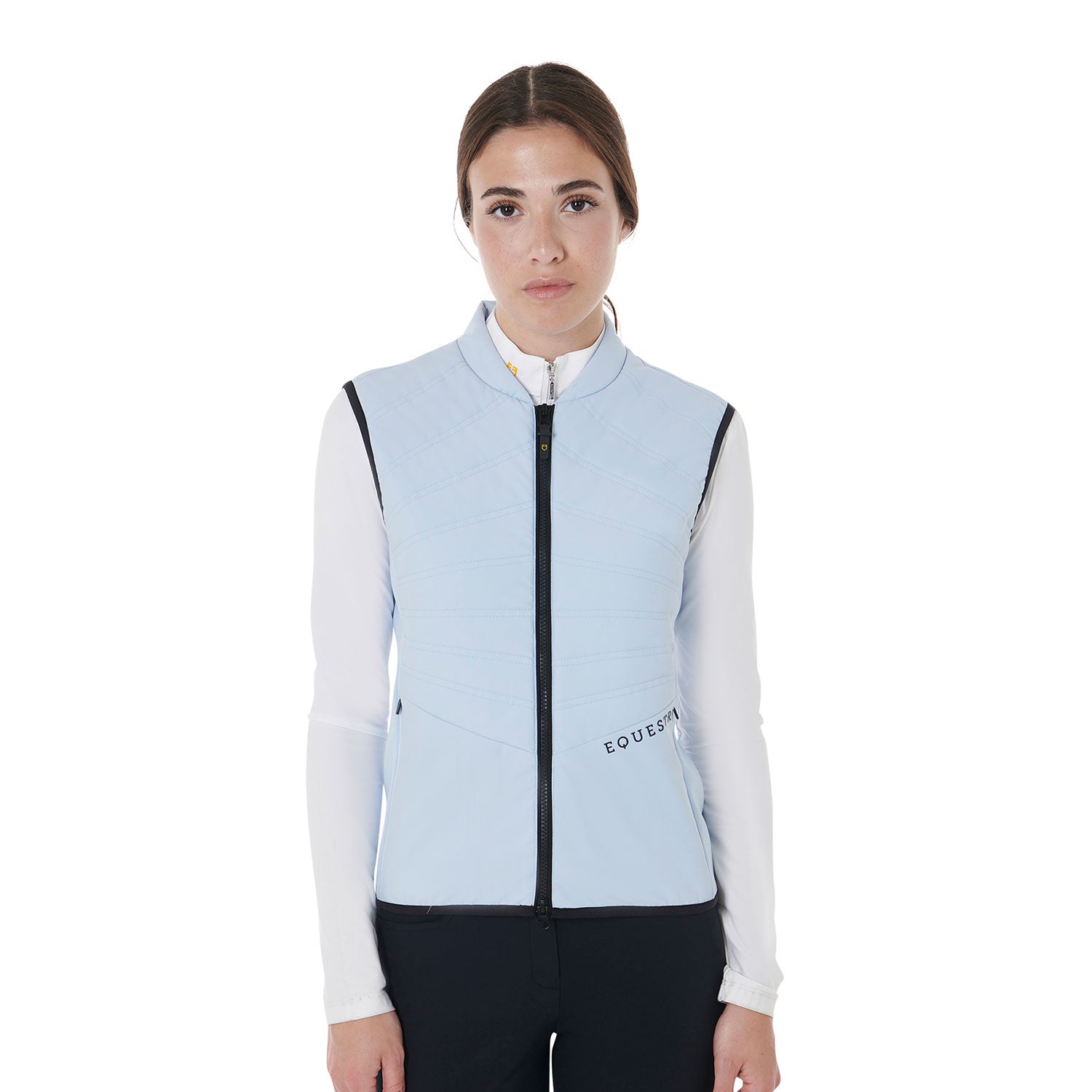 Smanicato donna slim fit in tessuto tecnico Equestro
