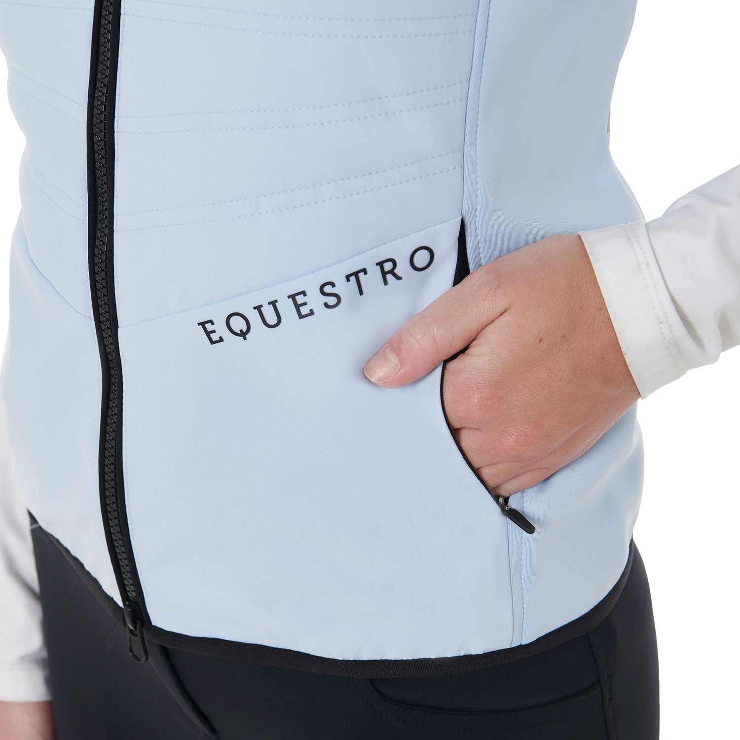 Smanicato donna slim fit in tessuto tecnico Equestro