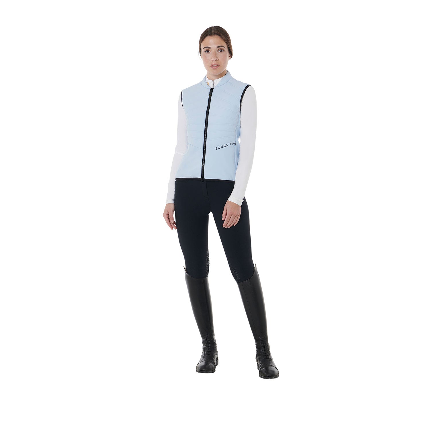 Smanicato donna slim fit in tessuto tecnico Equestro