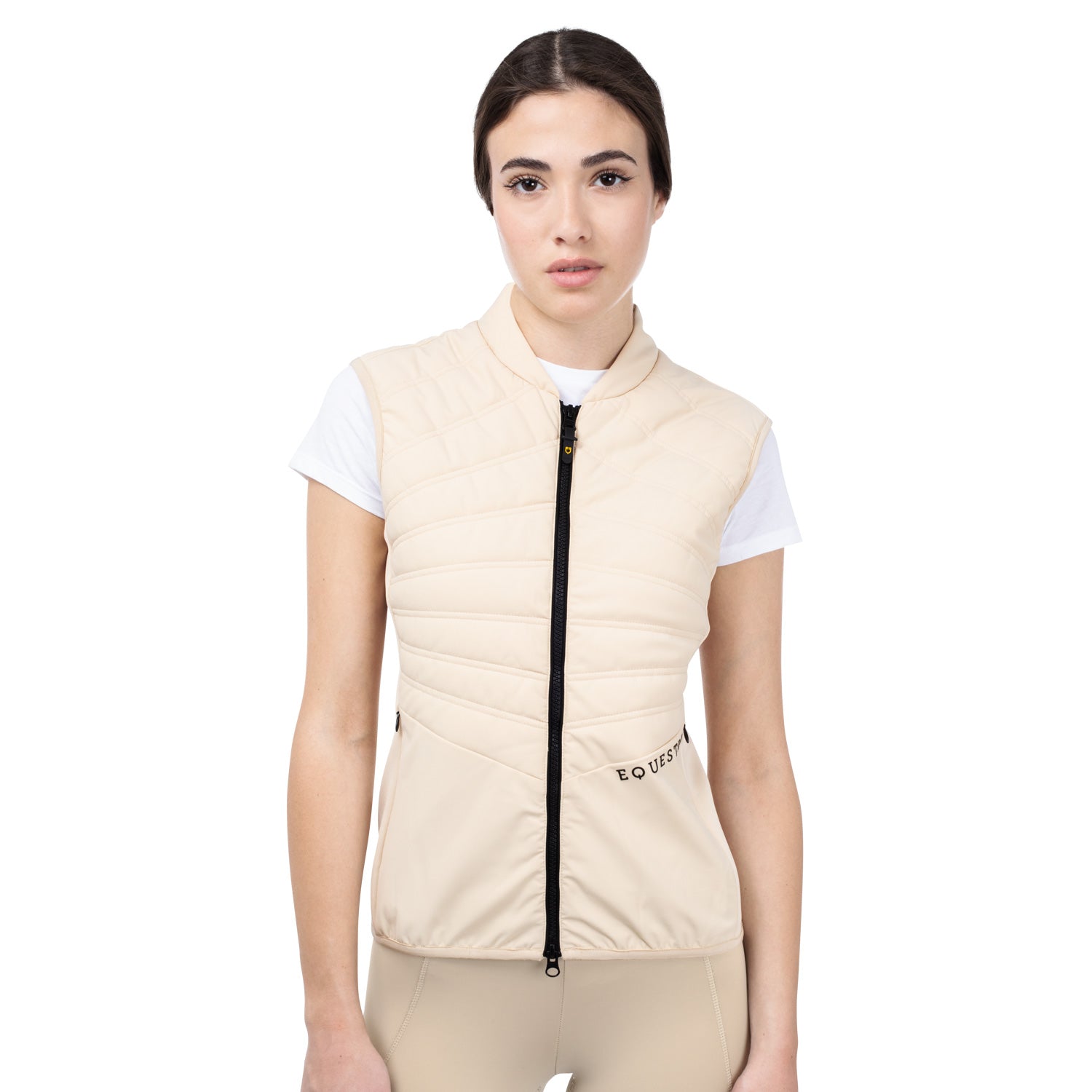 Smanicato donna slim fit in tessuto tecnico Equestro