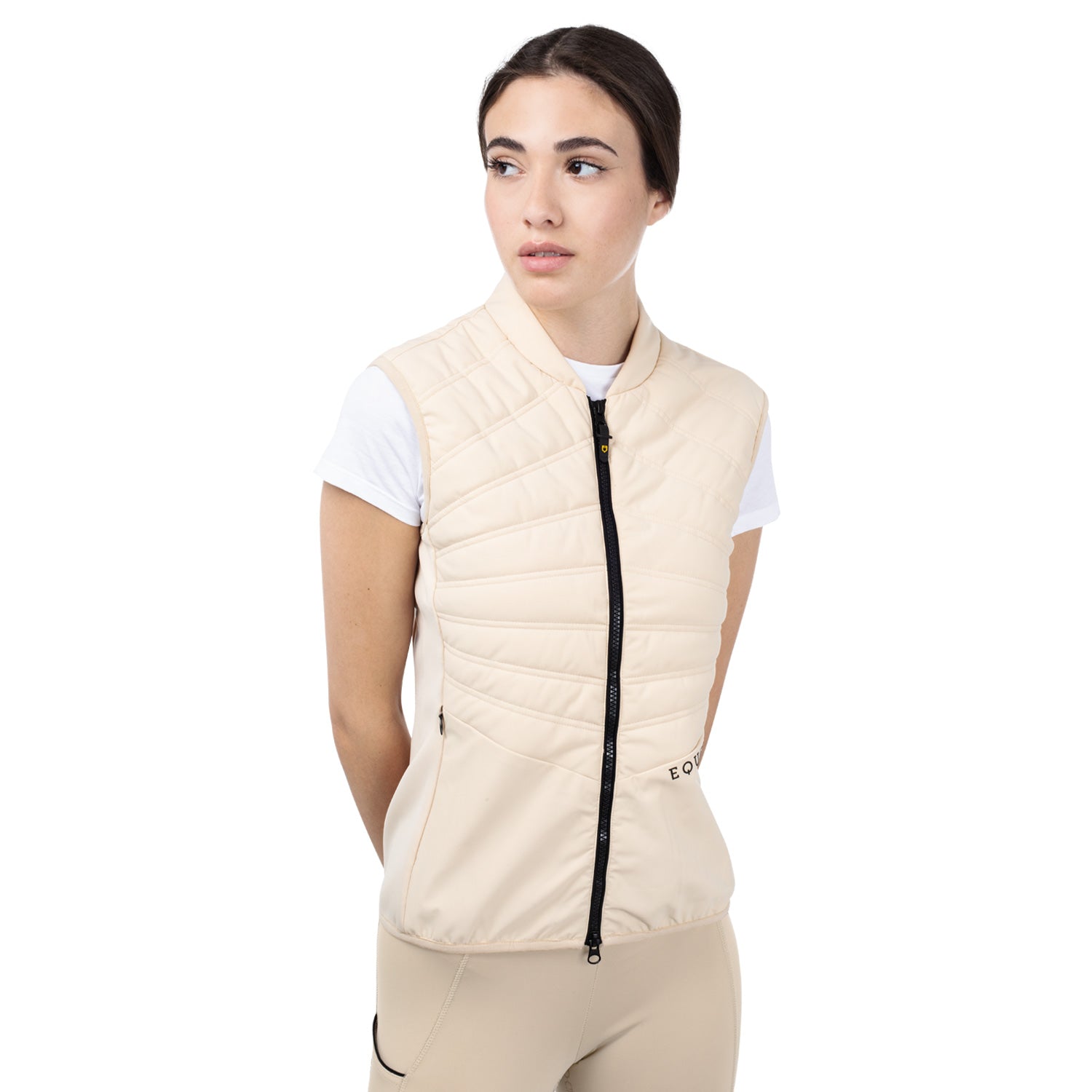 Smanicato donna slim fit in tessuto tecnico Equestro