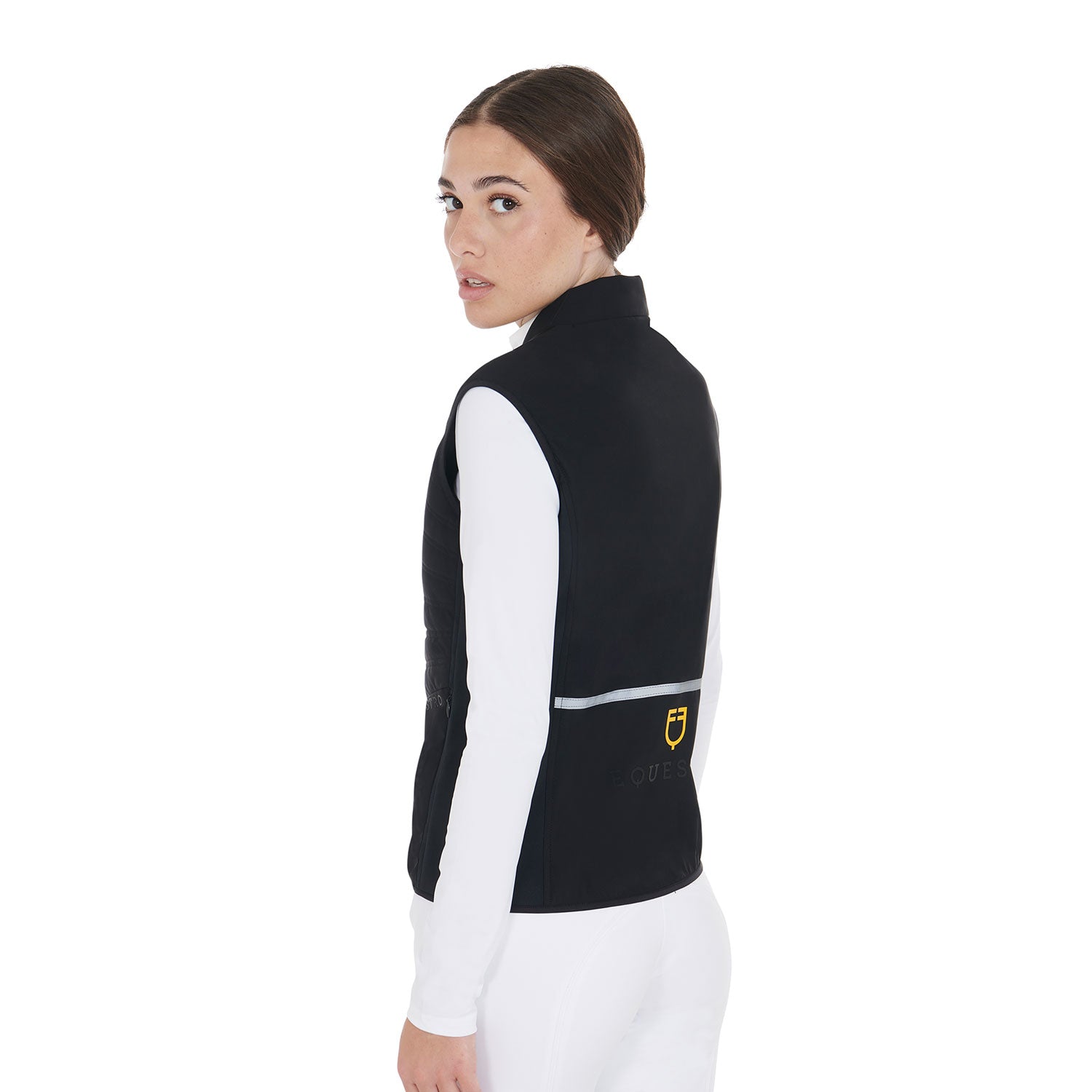 Smanicato donna slim fit in tessuto tecnico Equestro