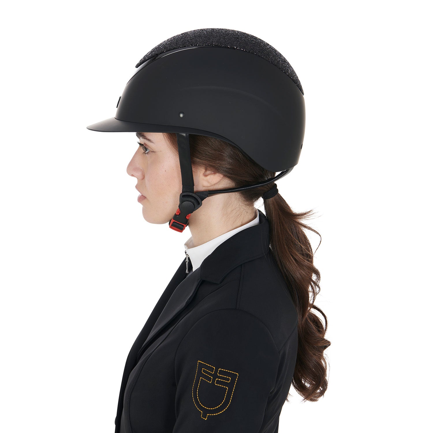 Kep Cap Casco Equitazione Equestro Galaxy con Visiera larga e brillantini