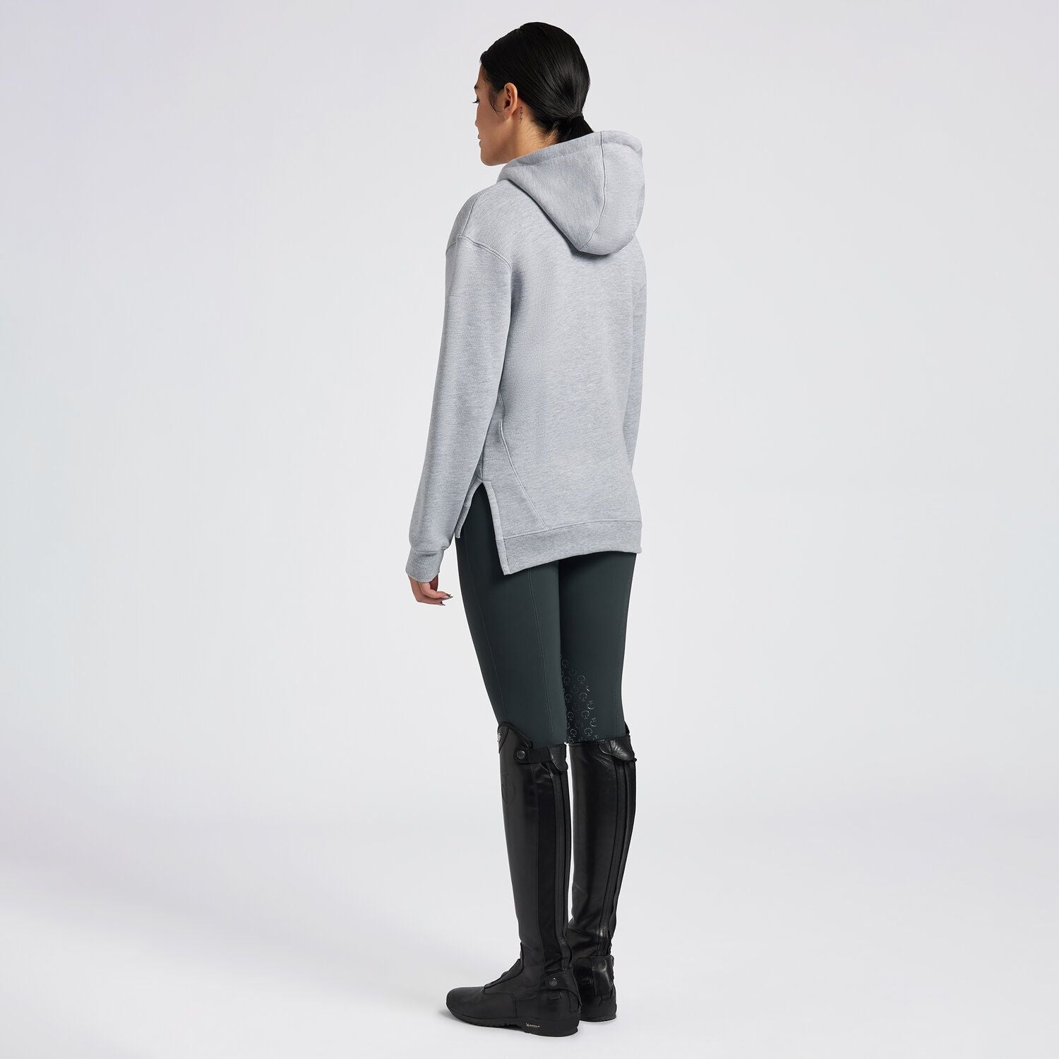Felpa Cavalleria Toscana da donna in Cotone con Cappuccio e Zip