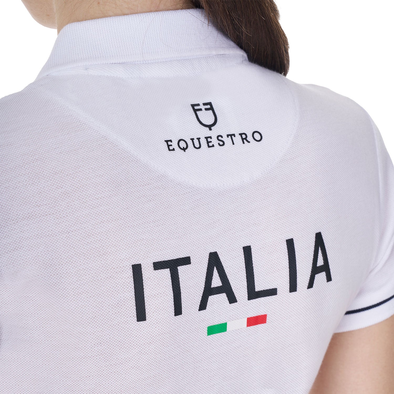 Polo donna tre bottoni Equestro X FISE