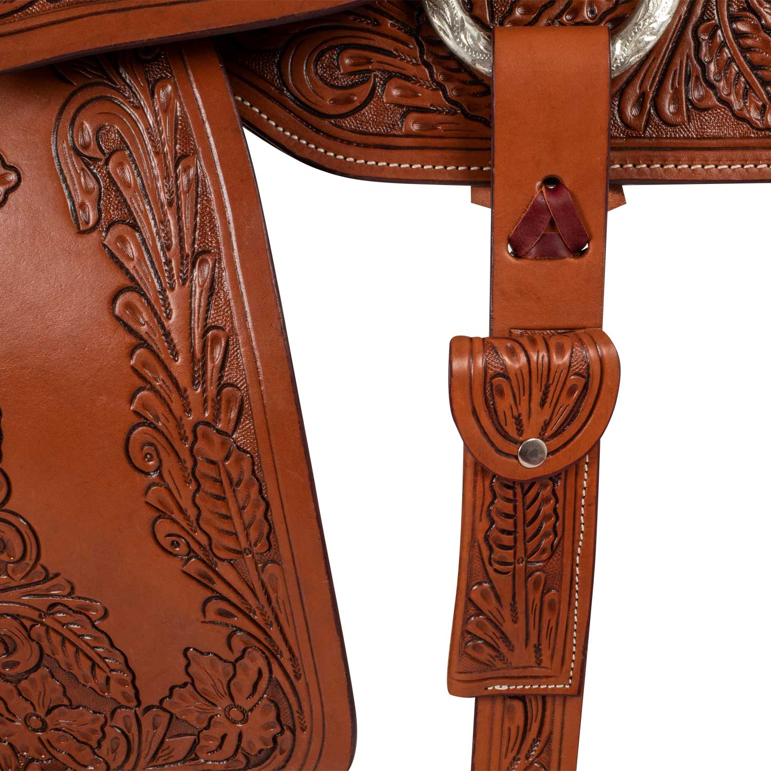 Sella Western da lavoro in cuoio ingrassato modello Classic Flower MCBRYAN