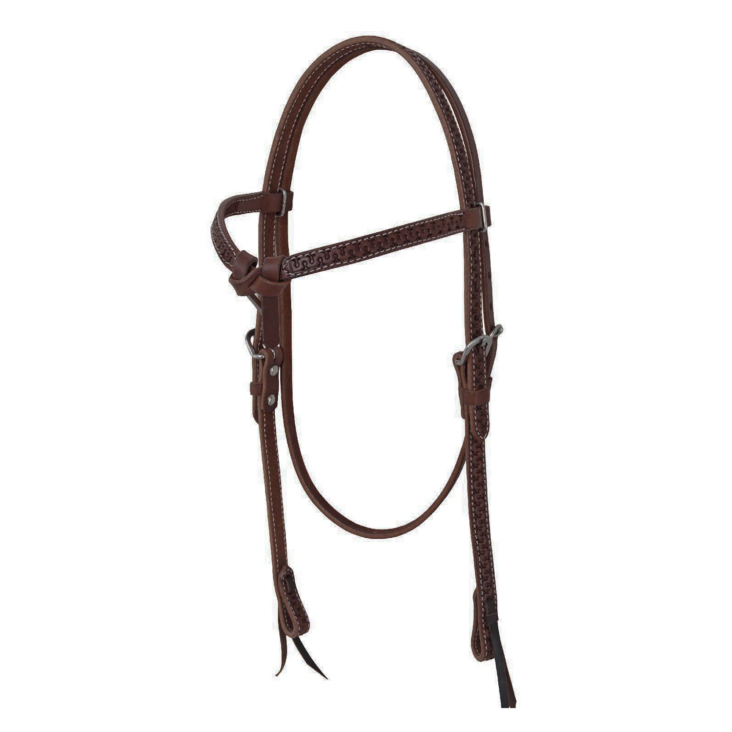 Testiera western Pool’s con frontalino a fiocco e lavorazione snake