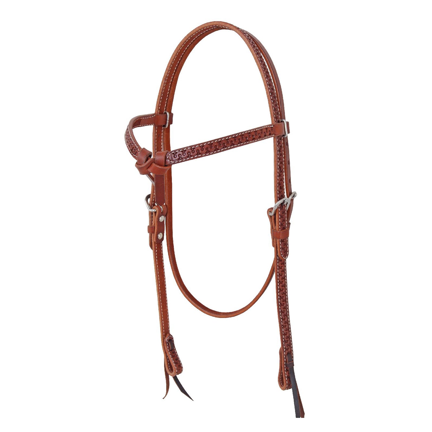 Testiera western Pool’s con frontalino a fiocco e lavorazione snake