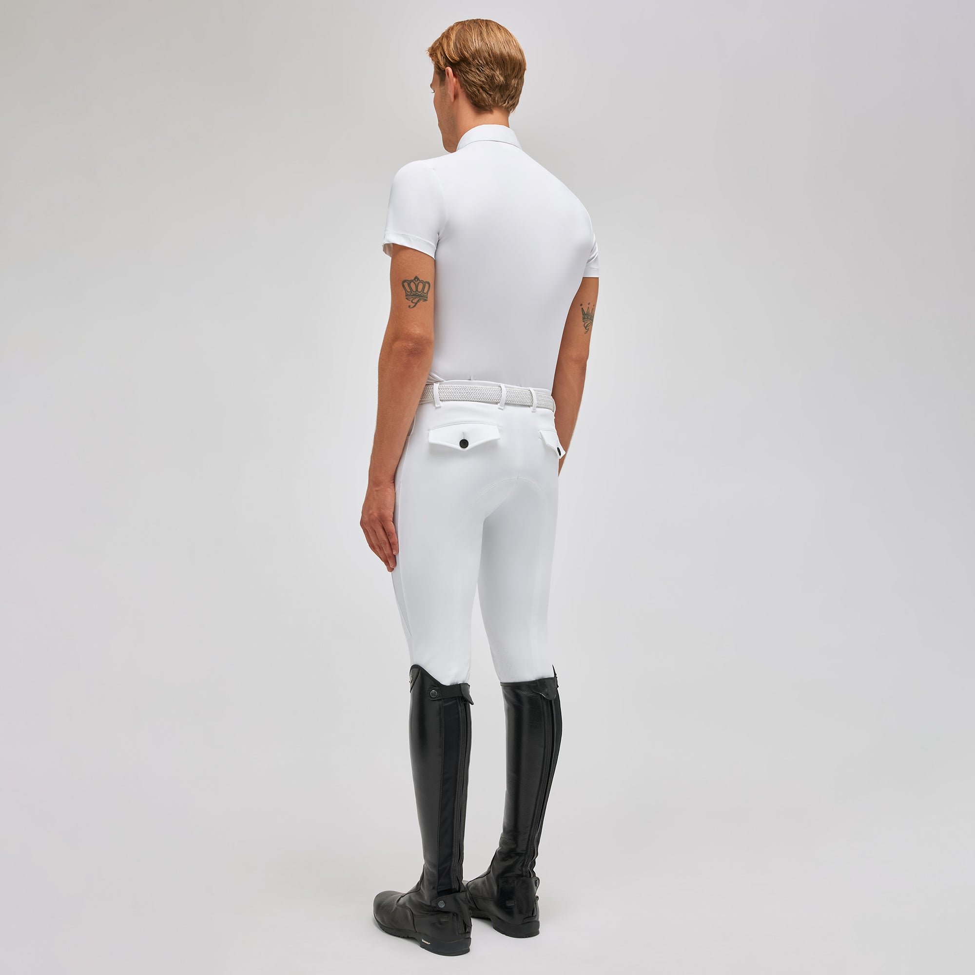 Polo da concorso uomo con Zip Cavalleria Toscana Competition Pol