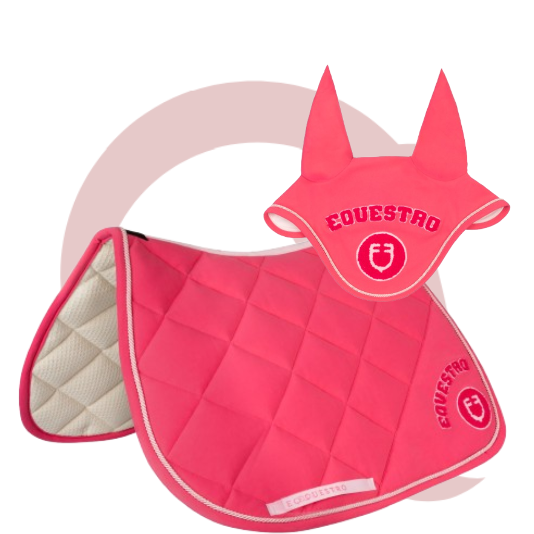 kit Sottosella e Cuffietta Equestro con logo su patch in spugna