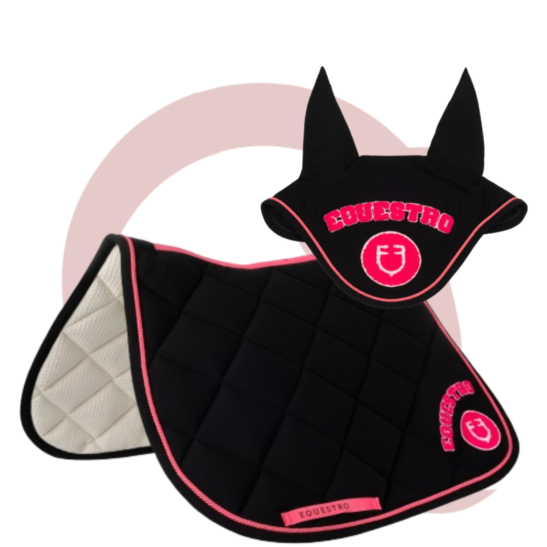 kit Sottosella e Cuffietta Equestro con logo su patch in spugna