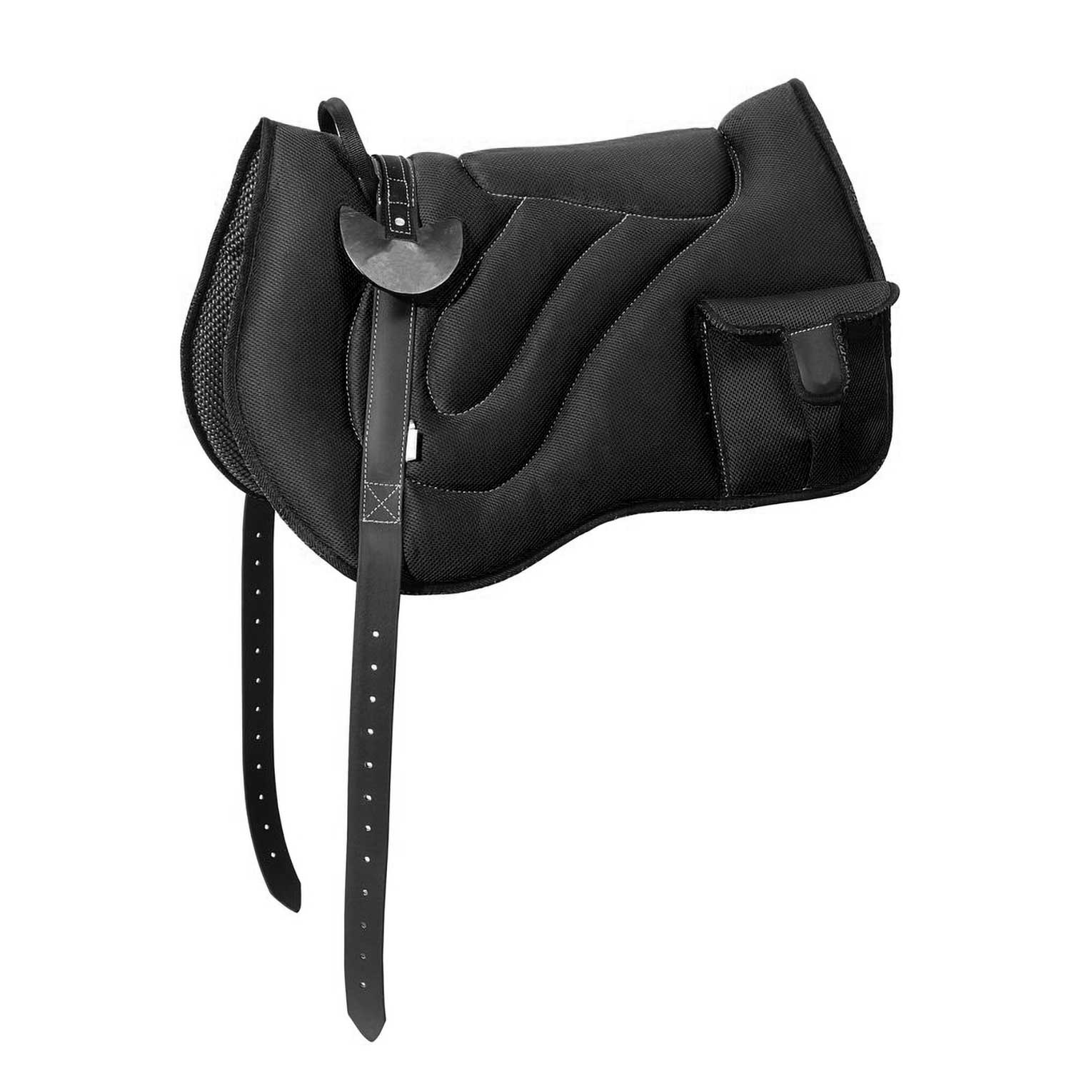 Sella Bareback con tasca in neoprene e tessuto airmesh traspirante