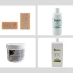 Kit Pulizia cuoio specifico per sella: Sapone, Olio, Grasso, Spugna